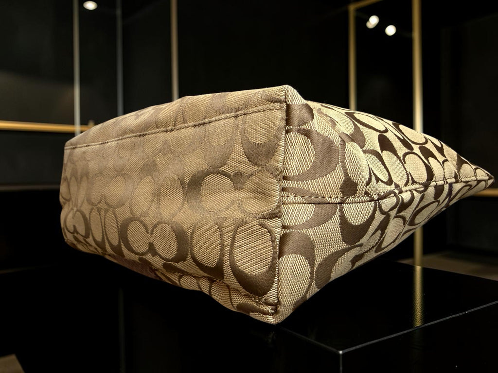 Coach Signature Python Tote – Monogram Canvas with Purple Python Accents