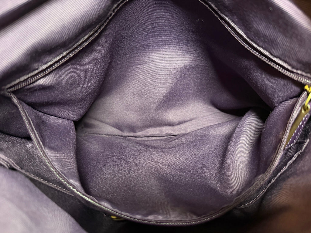 Coach Signature Python Tote – Monogram Canvas with Purple Python Accents