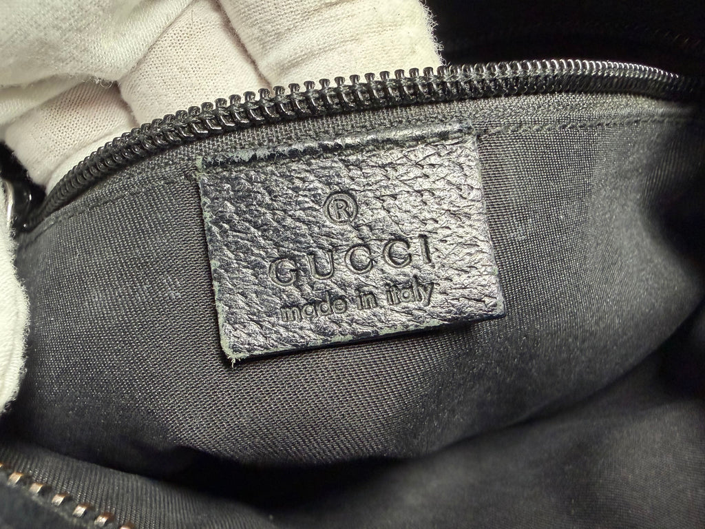 Gucci GG Supreme Black Canvas Crossbody Shoulder Bag