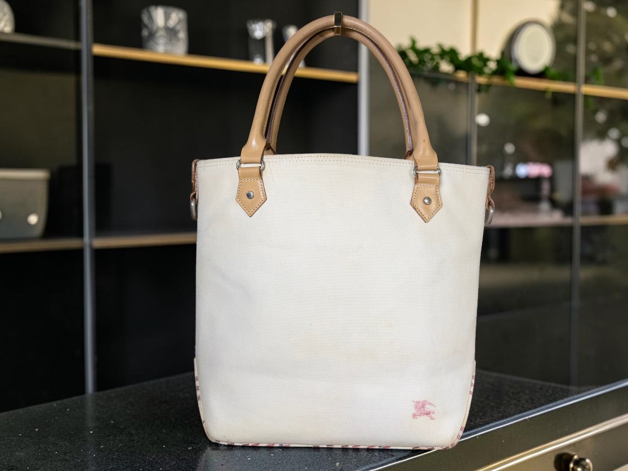 Burberry London Canvas Tote Bag (Blue Label)