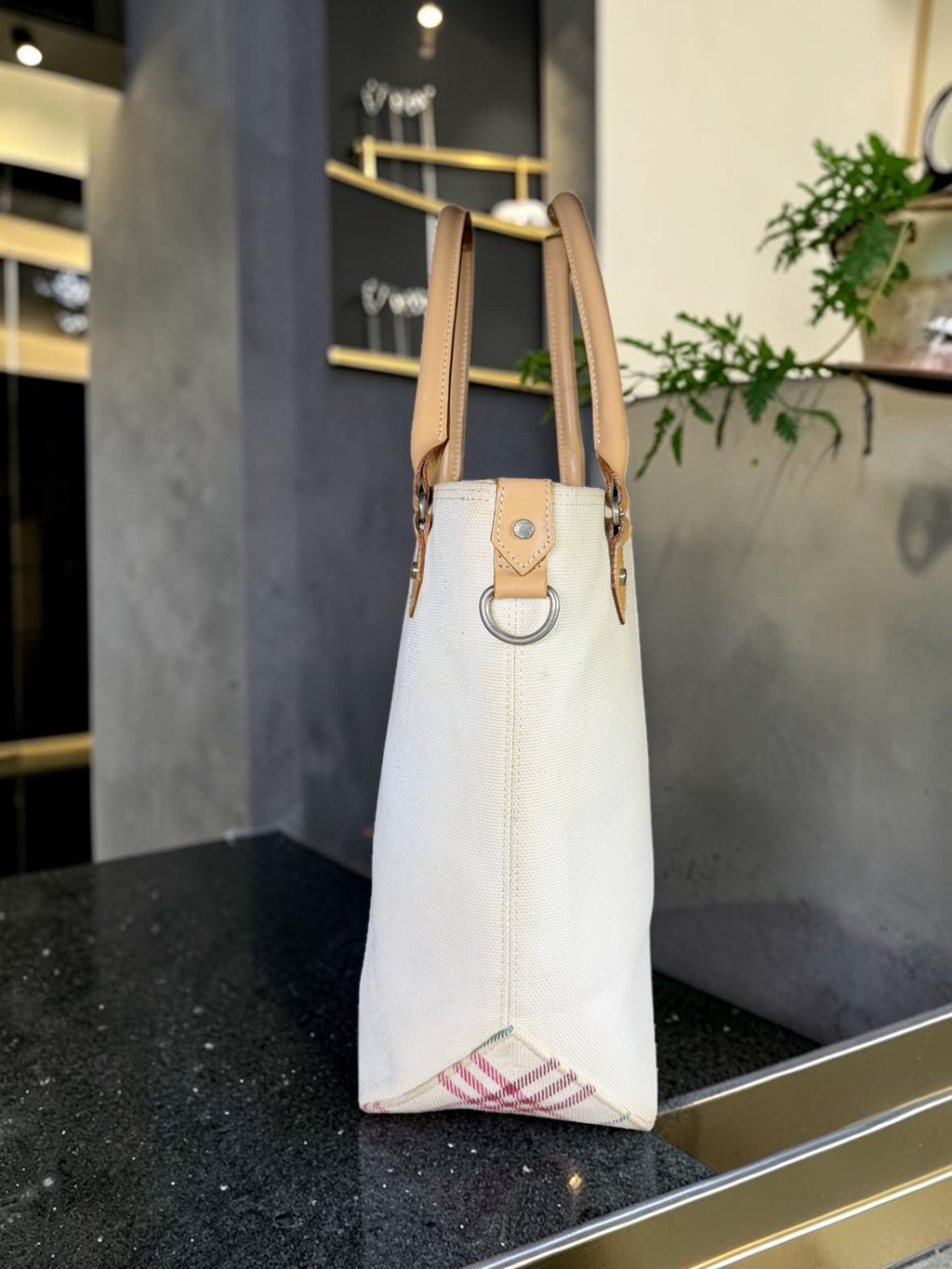 Burberry London Canvas Tote Bag (Blue Label)