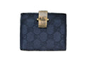 Rare Vintage Gucci GG Supreme Monogram Canvas Bifold Wallet with Wooden clasp