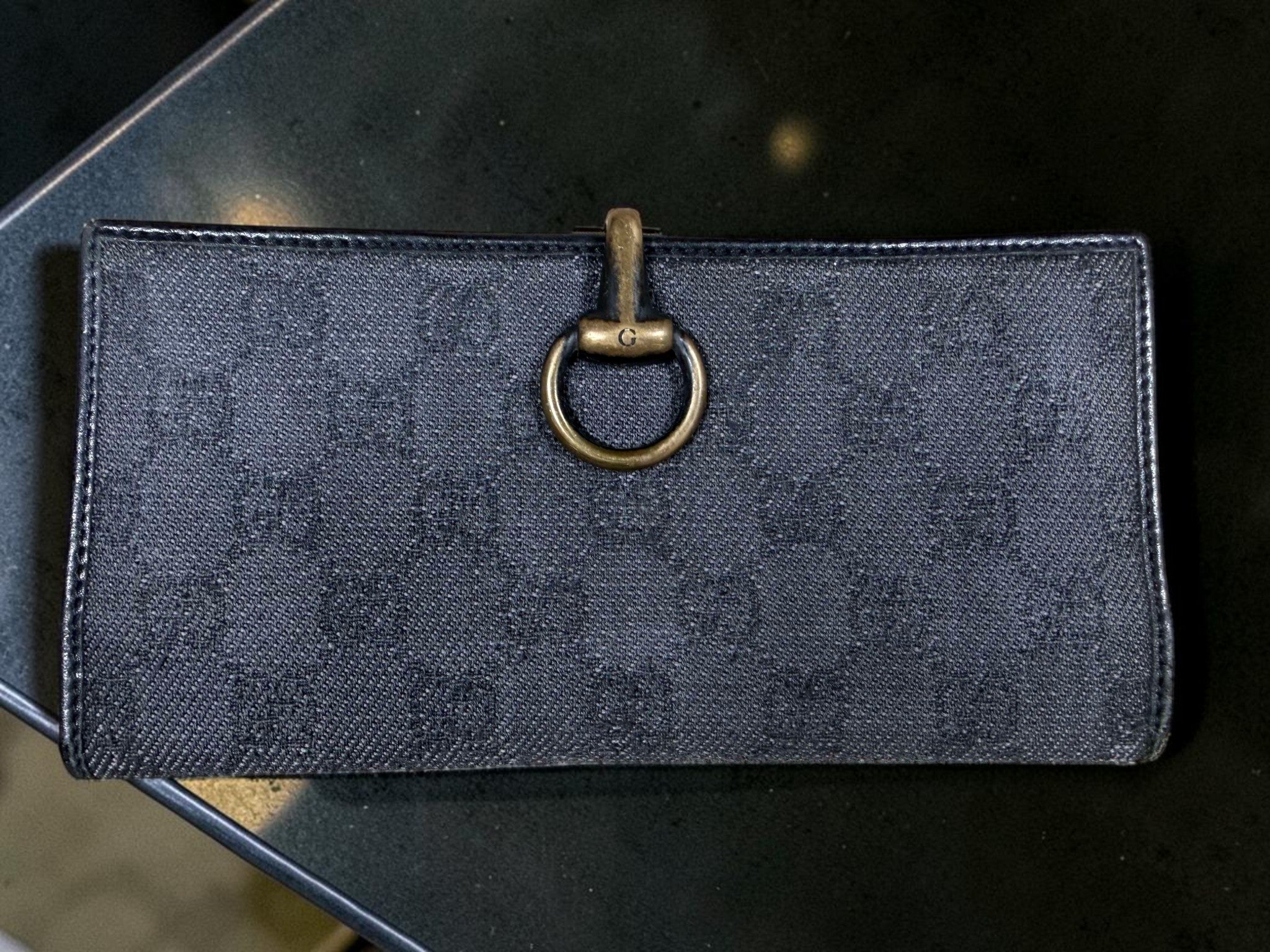 Gucci Horsebit GG Supreme Canvas Continental Long Wallet