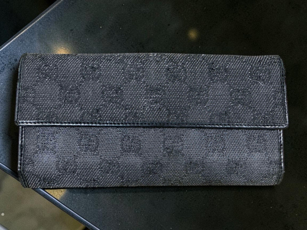 Gucci Horsebit GG Supreme Canvas Continental Long Wallet purse