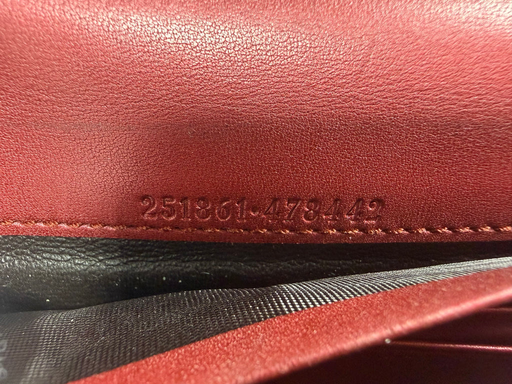 Gucci Lovely Heart GG Supreme Continental Long Wallet