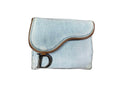 Christian Dior Denim Saddle Wallet – Faded Denim with Brown Leather