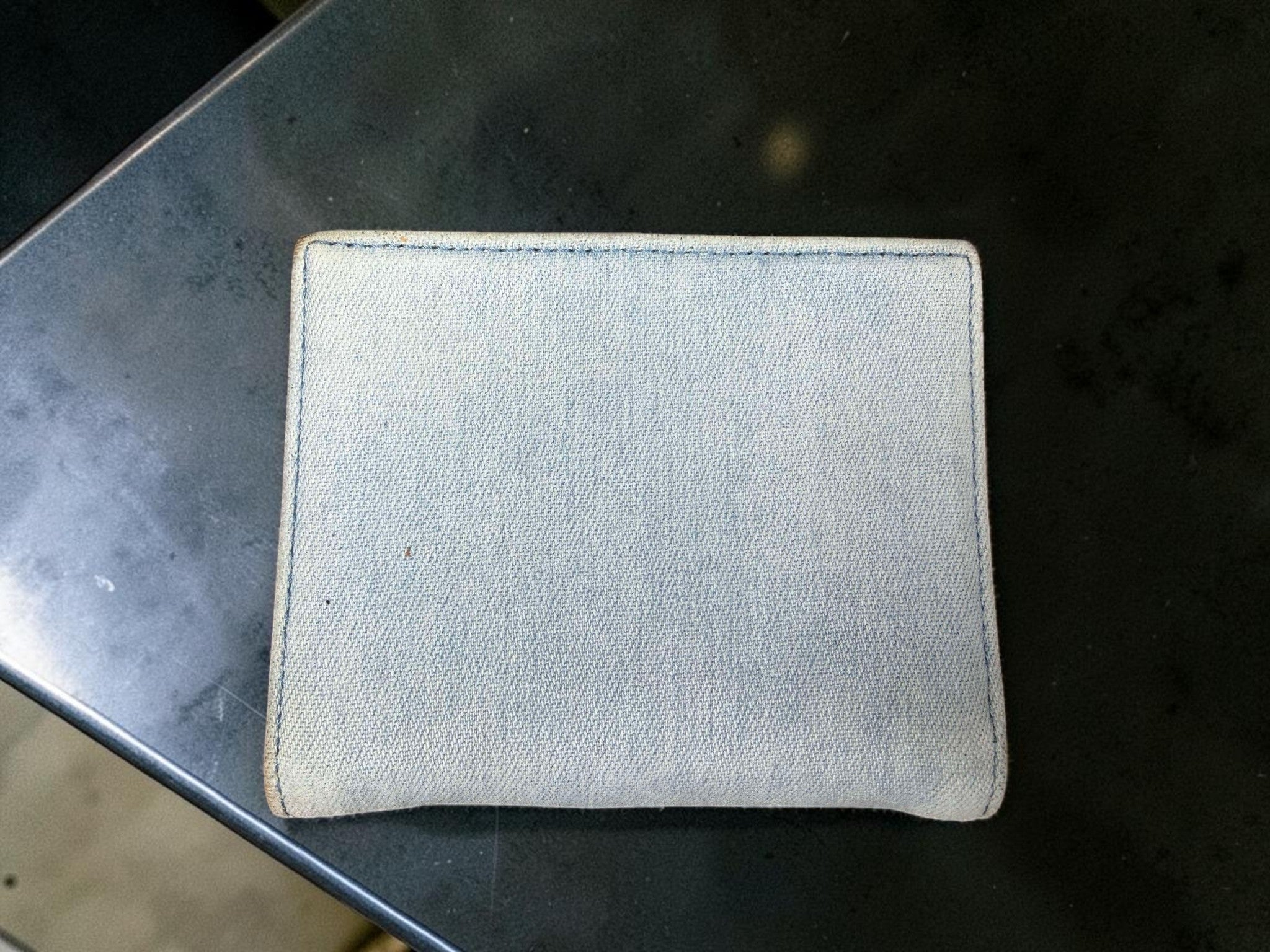 Christian Dior Denim Saddle Wallet – Faded Denim with Brown Leather