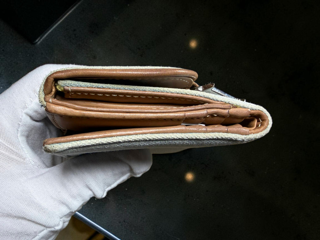 Christian Dior Denim Saddle Wallet – Faded Denim with Brown Leather