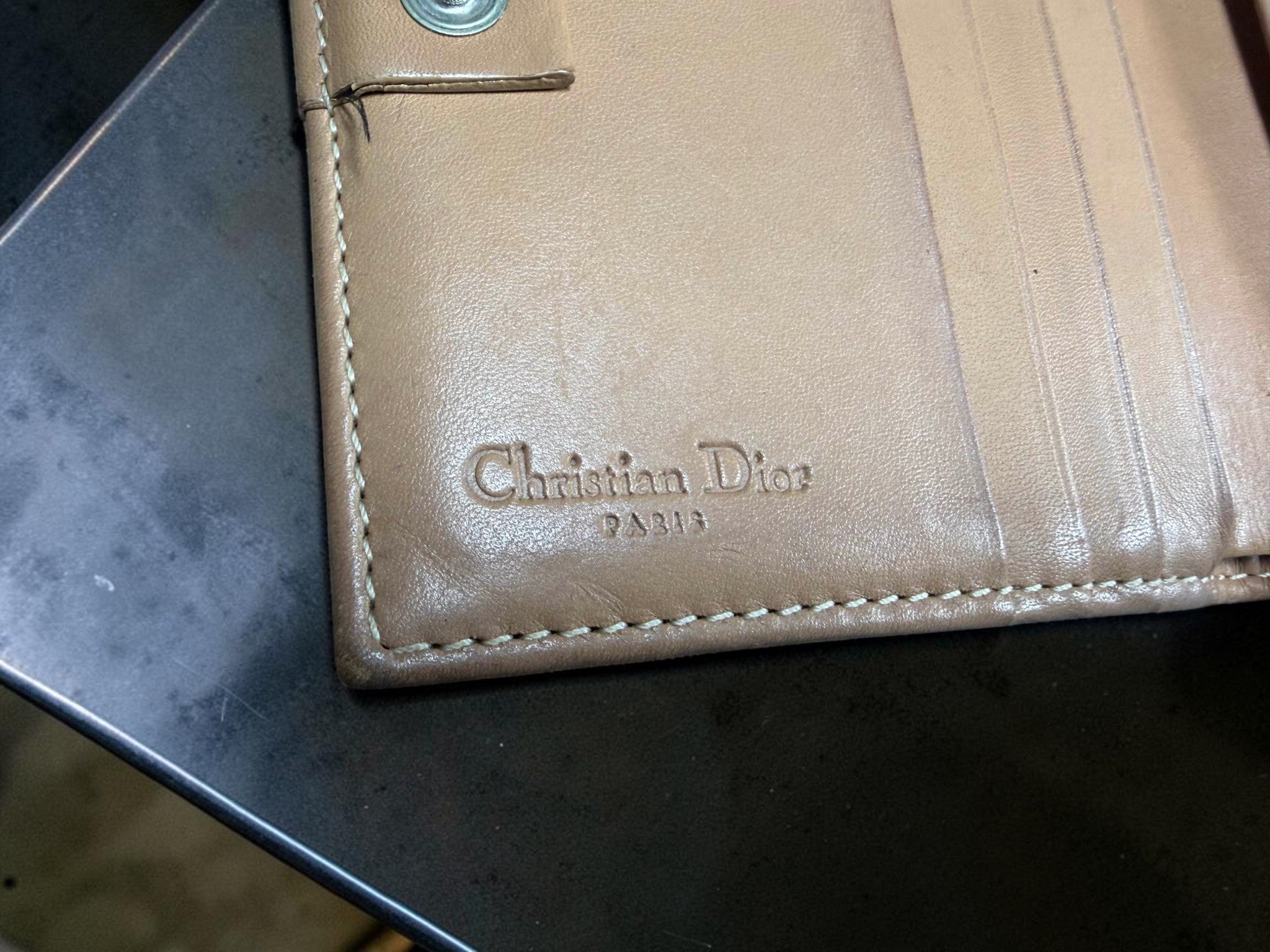 Christian Dior Denim Saddle Wallet – Faded Denim with Brown Leather