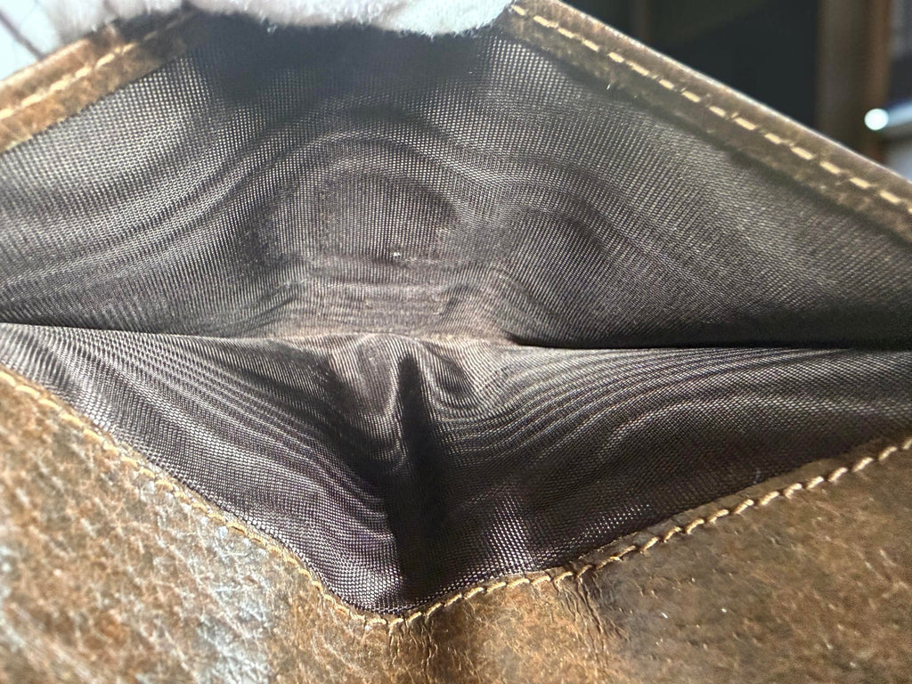 Vintage Gucci Brown Leather monogram canvas Wallet organiser G.Gucci Horsebit Clasp