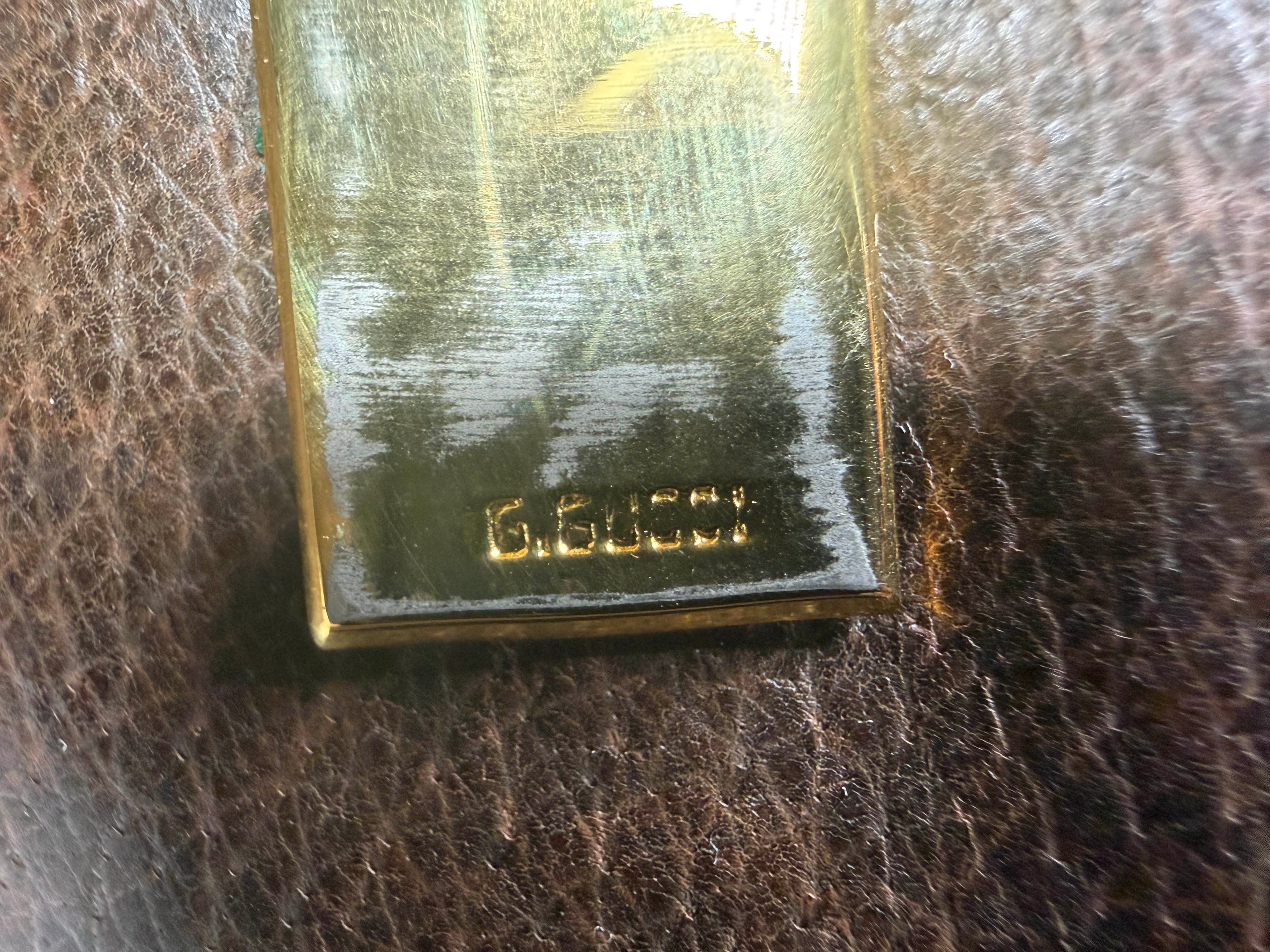 Rare Vintage Gucci Brown Leather Bifold Wallet with Iconic G.Gucci Horsebit Clasp
