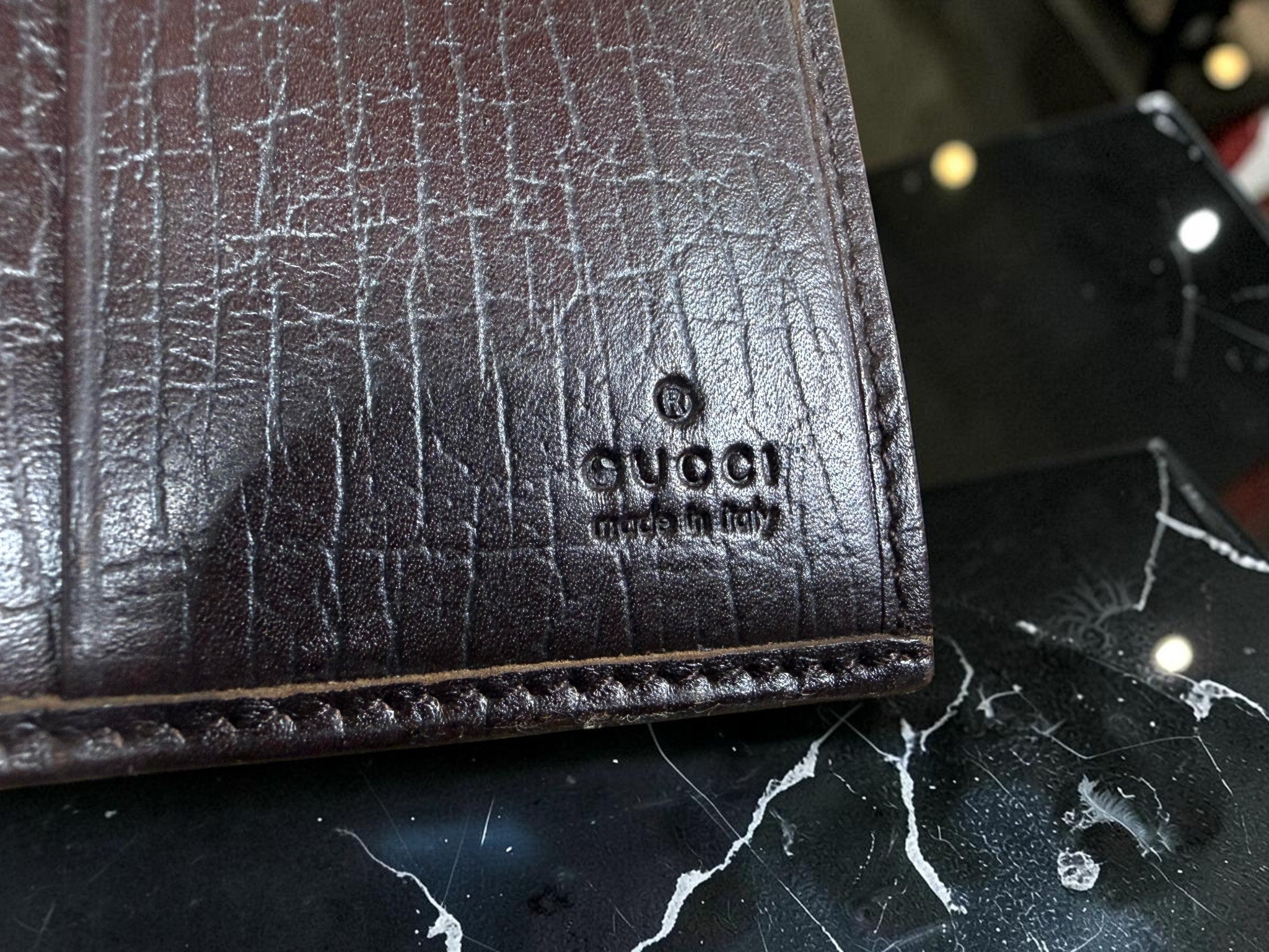Vintage Gucci GG Supreme Horsebit Bifold Wallet – Beige Canvas with Brown Leather