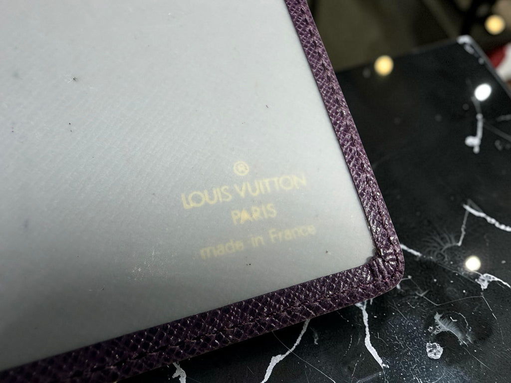 Louis Vuitton Taiga Leather Card / ID Holder in Cassis Purple