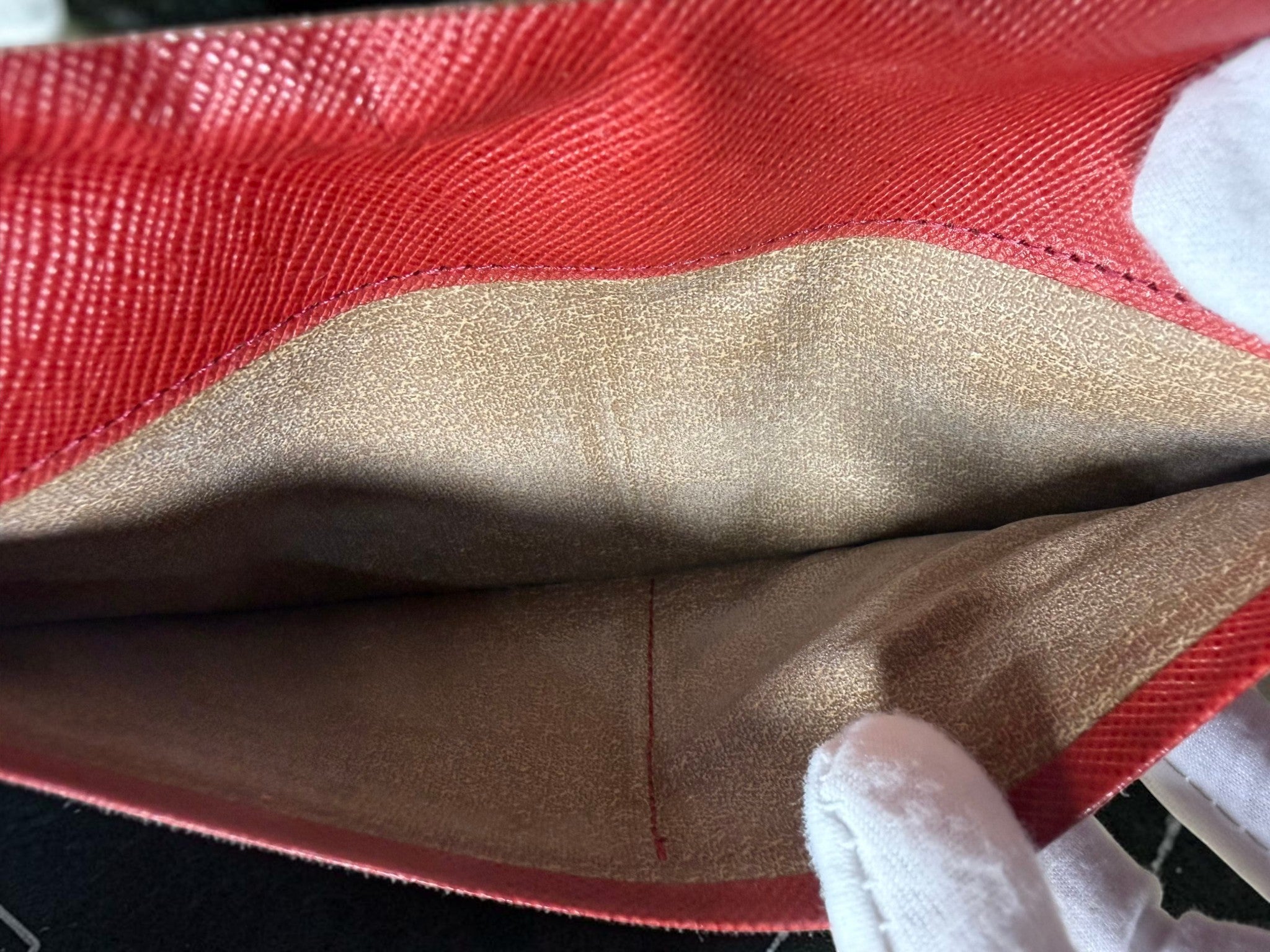 Givenchy Red Saffiano Leather bifold Wallet