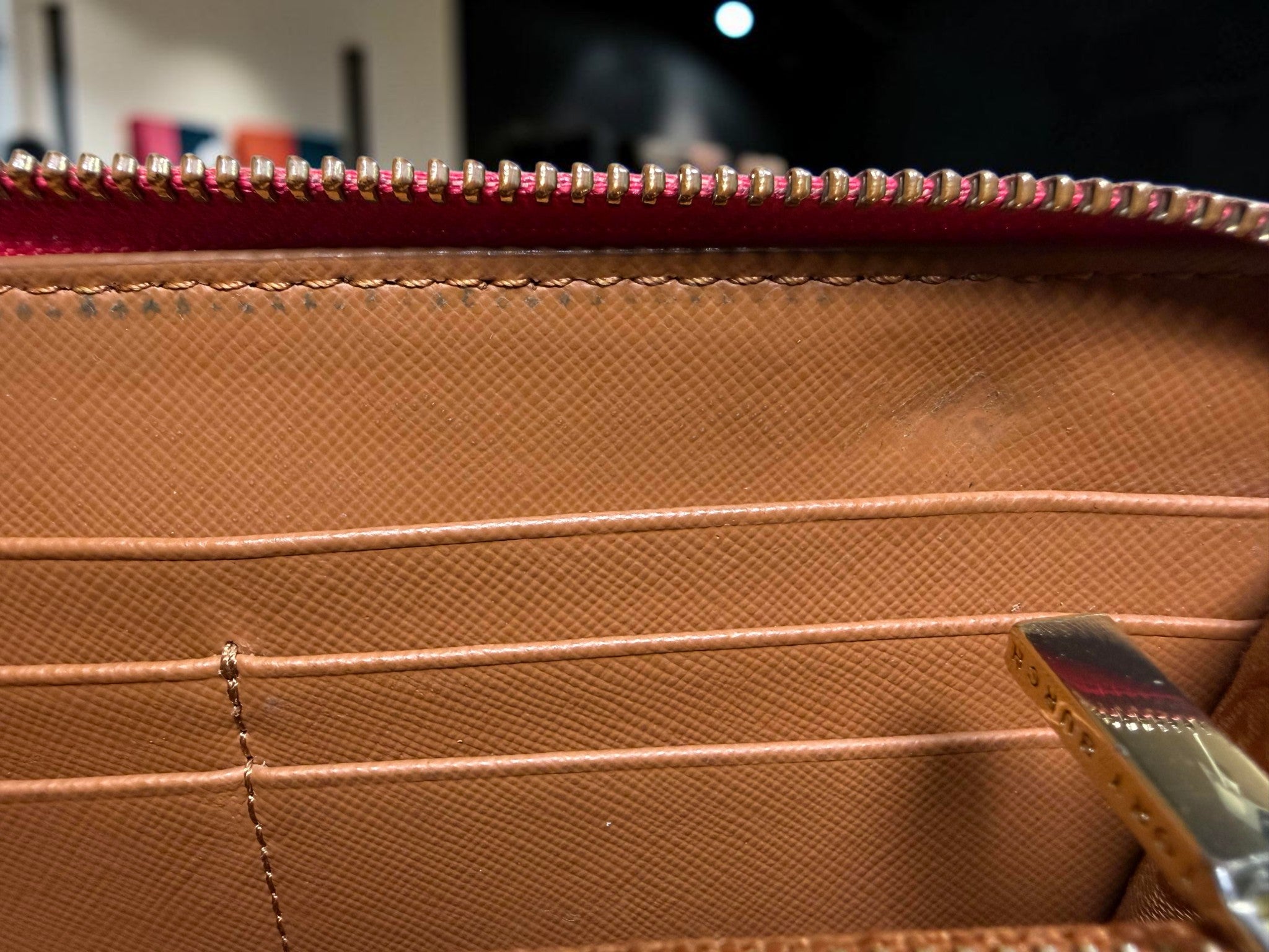 Tory Burch Red Leather Robinson Zip-Around Continental Wallet