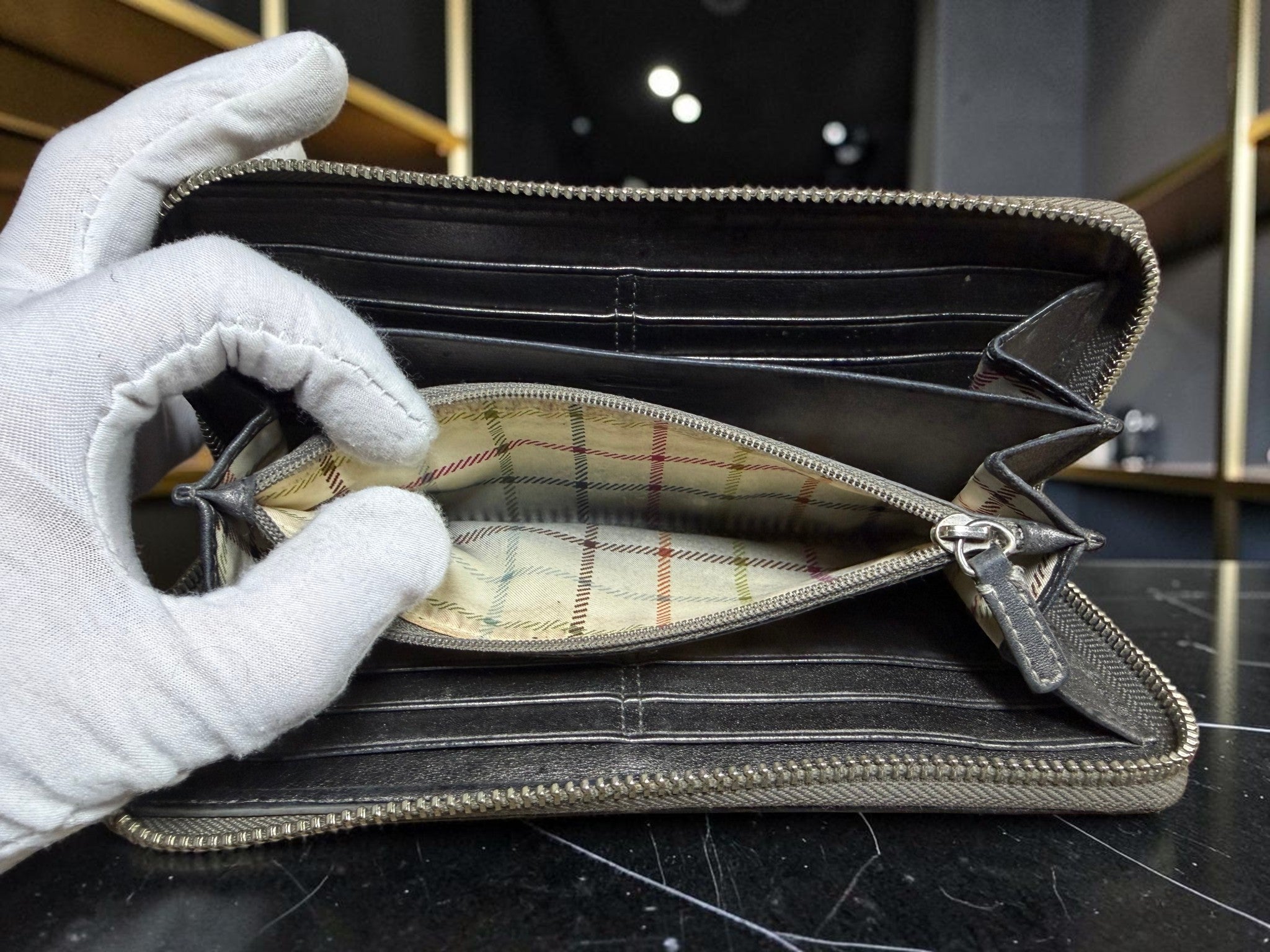 Coach Heritage Stripe Signature Long Wallet