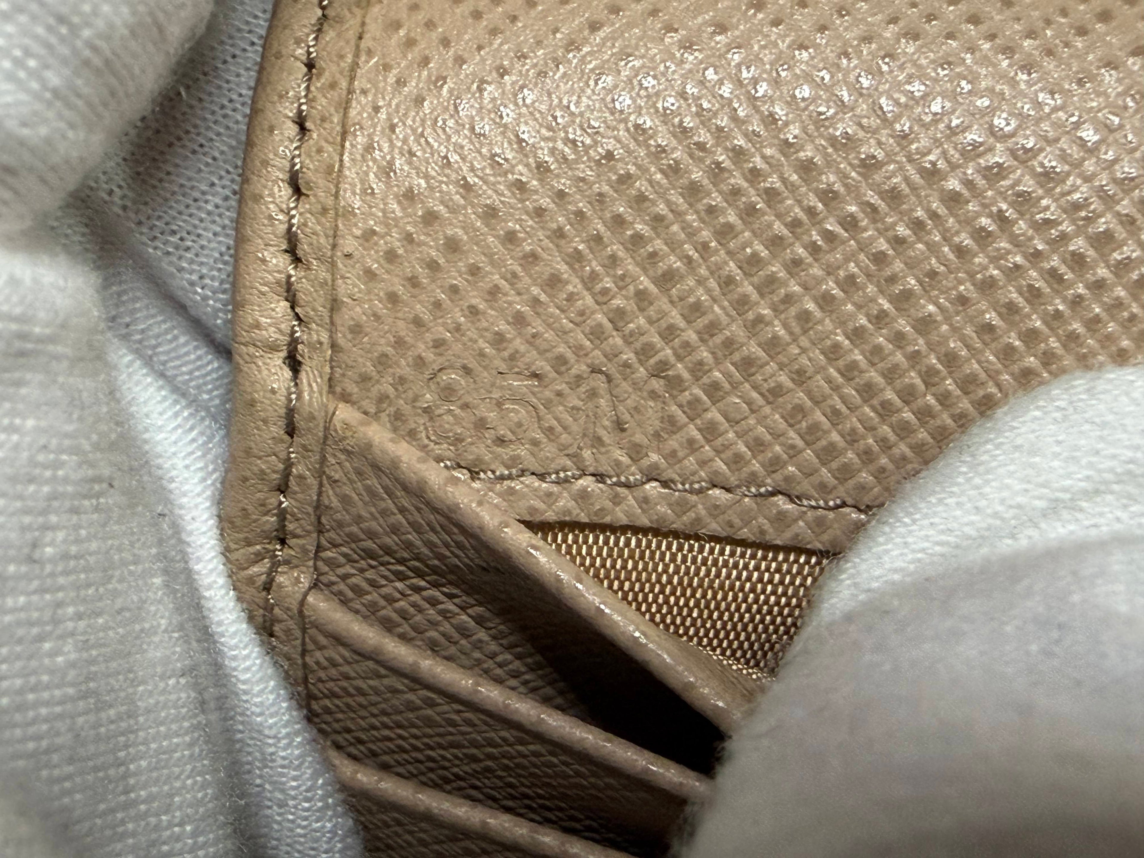Rare Prada Cammeo Saffiano Leather Double-Sided Metal Frame Continental Trifold Wallet / Clutch