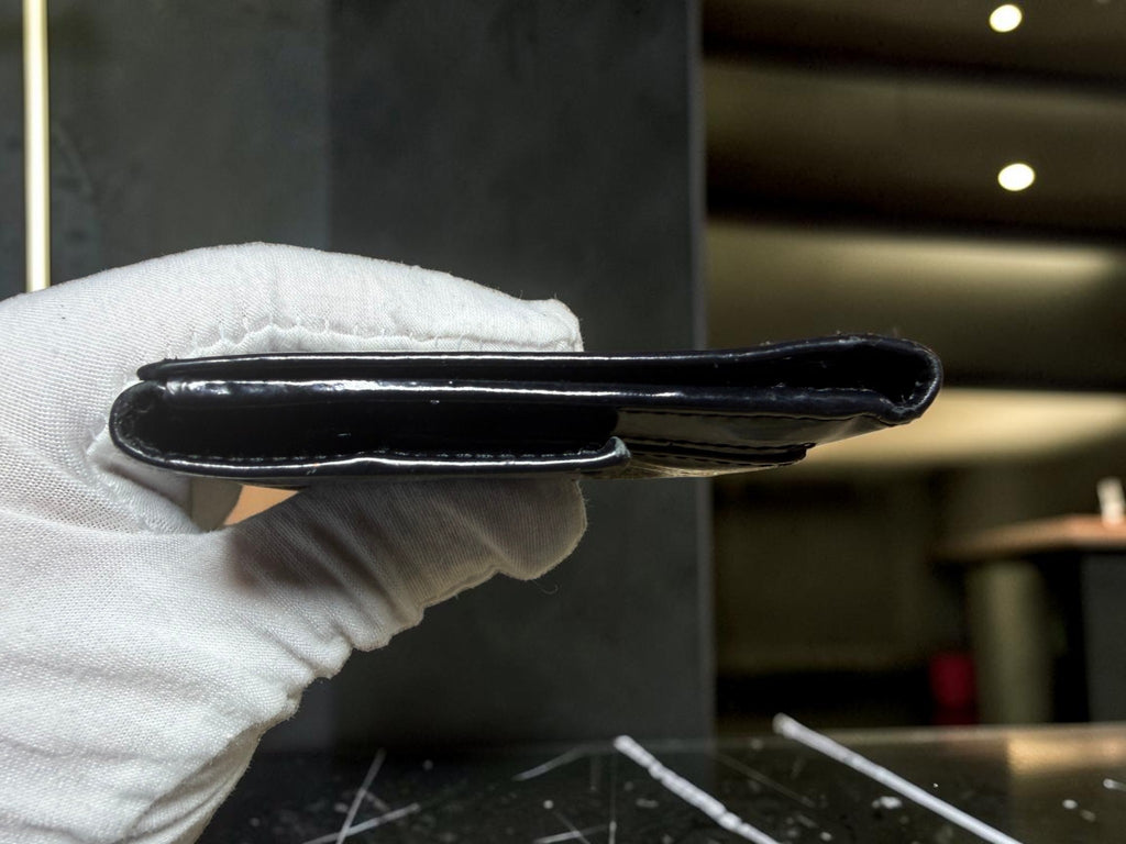 Gucci Black Patent Leather Continental Wallet