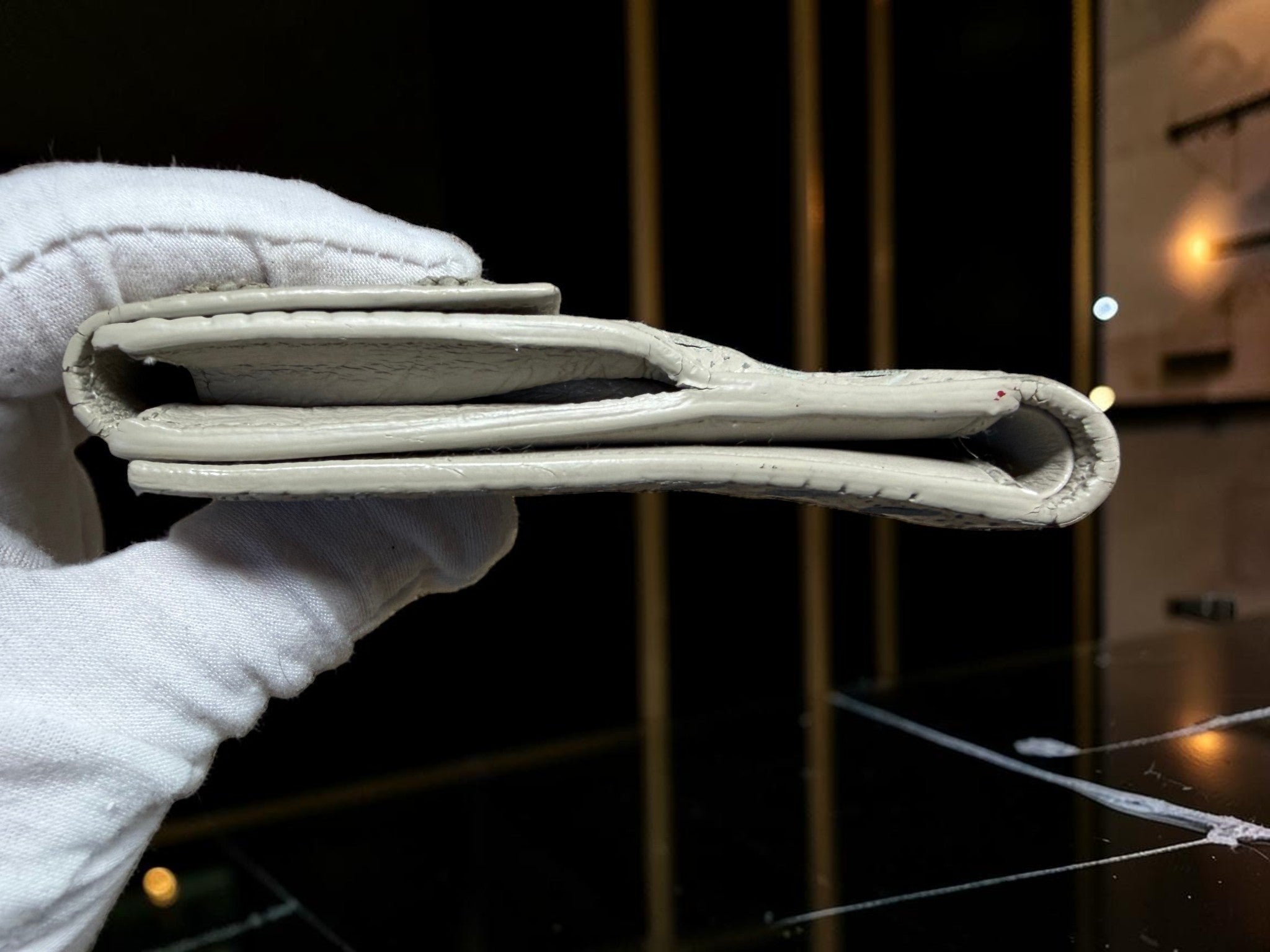 Bottega Veneta Grey Intrecciato Leather Flower Wallet