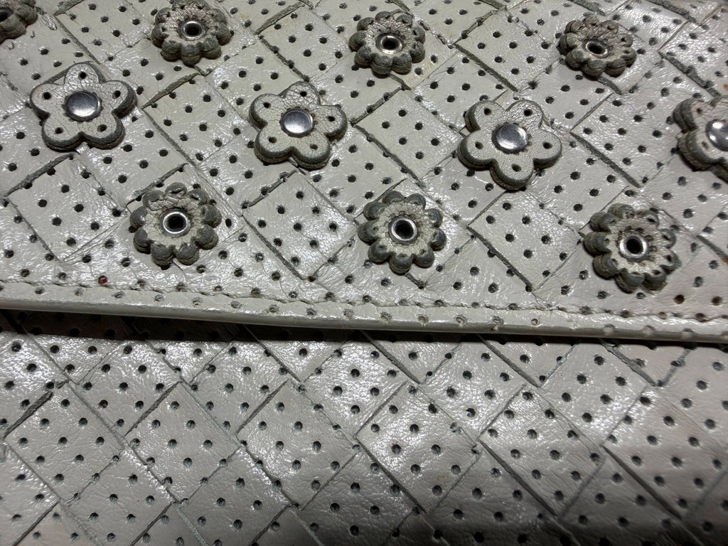 Bottega Veneta Grey Intrecciato Leather Flower Wallet