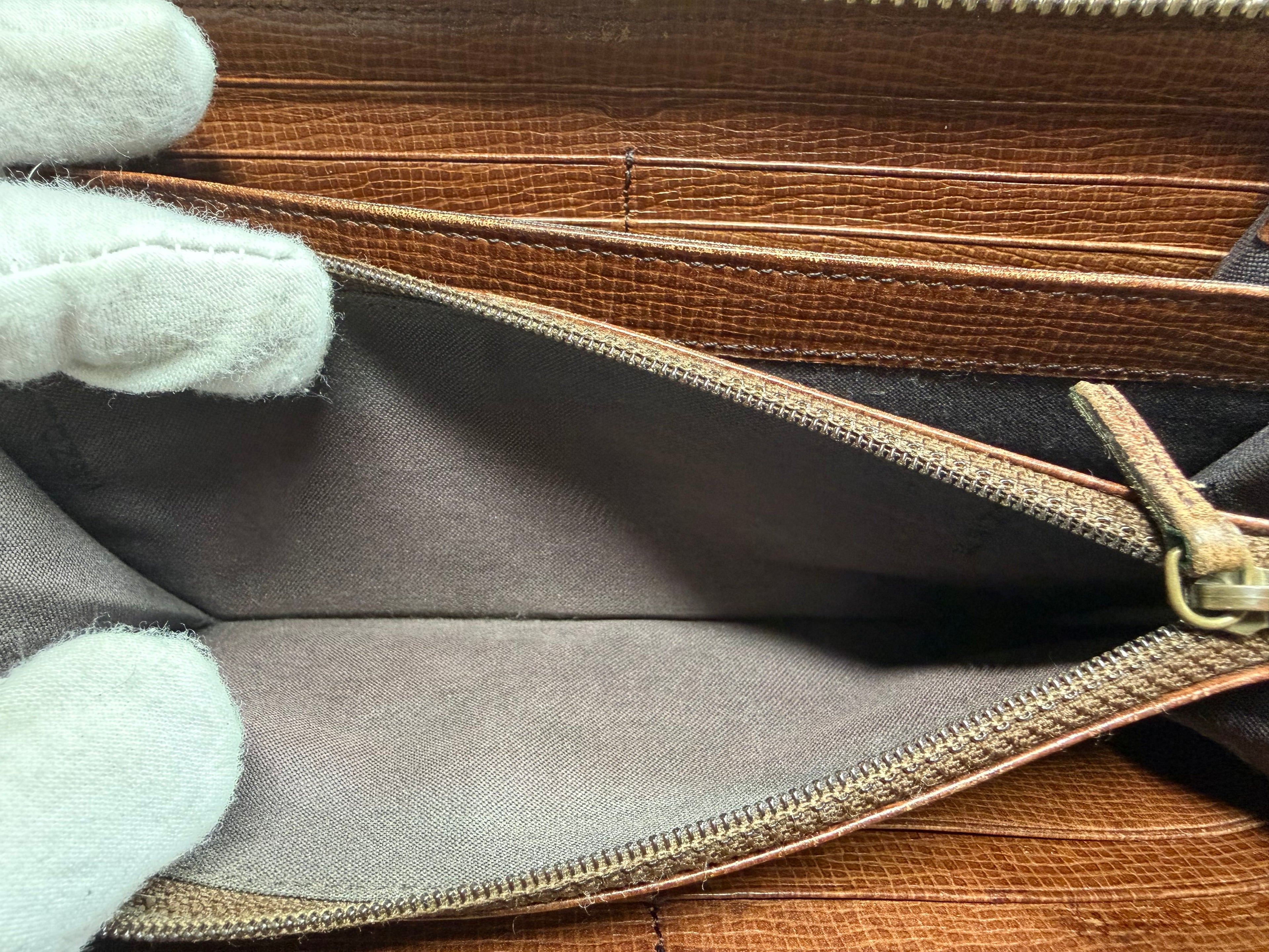 Fendi Zucca Canvas Zip-Around Continental Wallet