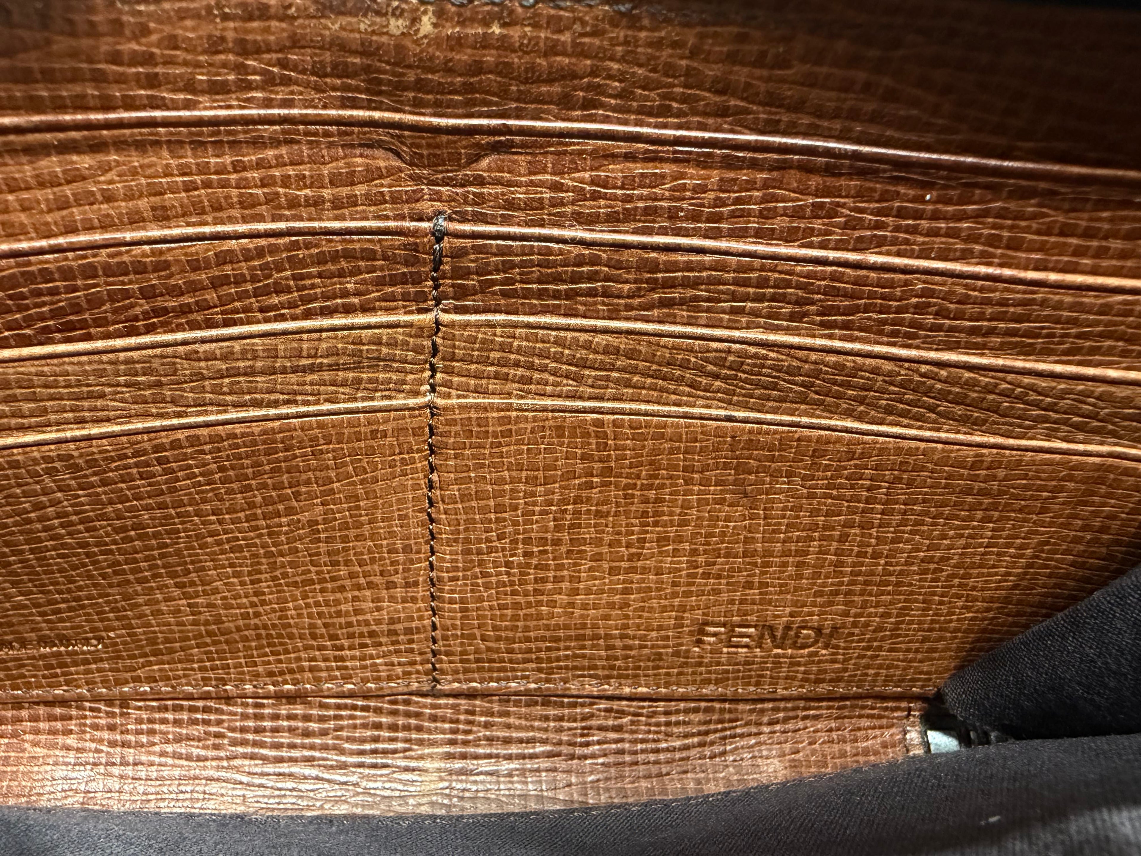 Fendi Zucca Canvas Zip-Around Continental Wallet