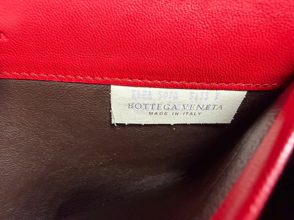 Bottega Veneta Intrecciato Red Leather Continental Wallet purse
