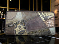 Coach Y2K Zoe Patchwork Zip-Around Continental Wallet (Rare Leopard / Python)