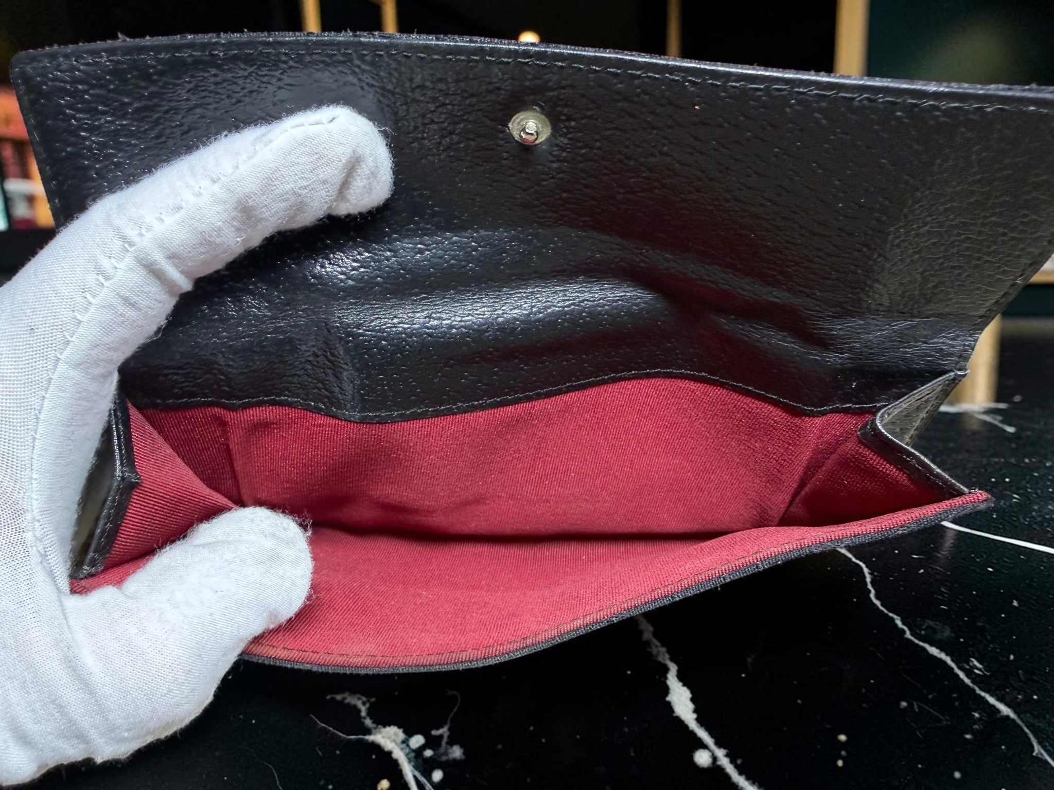 Bvlgari Logomania Black Canvas Long Wallet