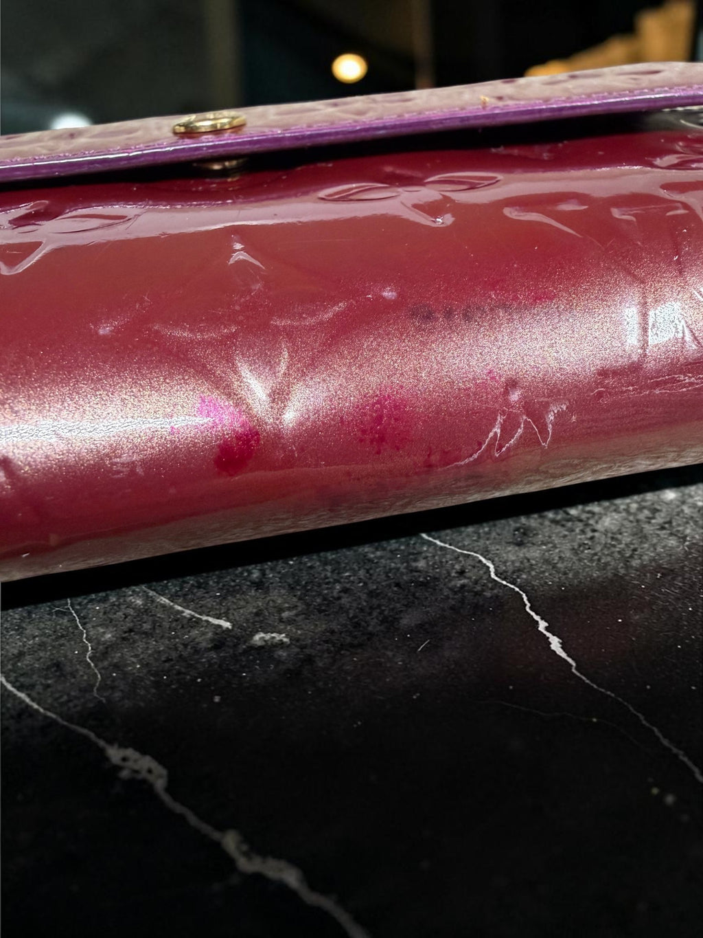 Louis Vuitton Vernis Sara Long Wallet in Améthyste