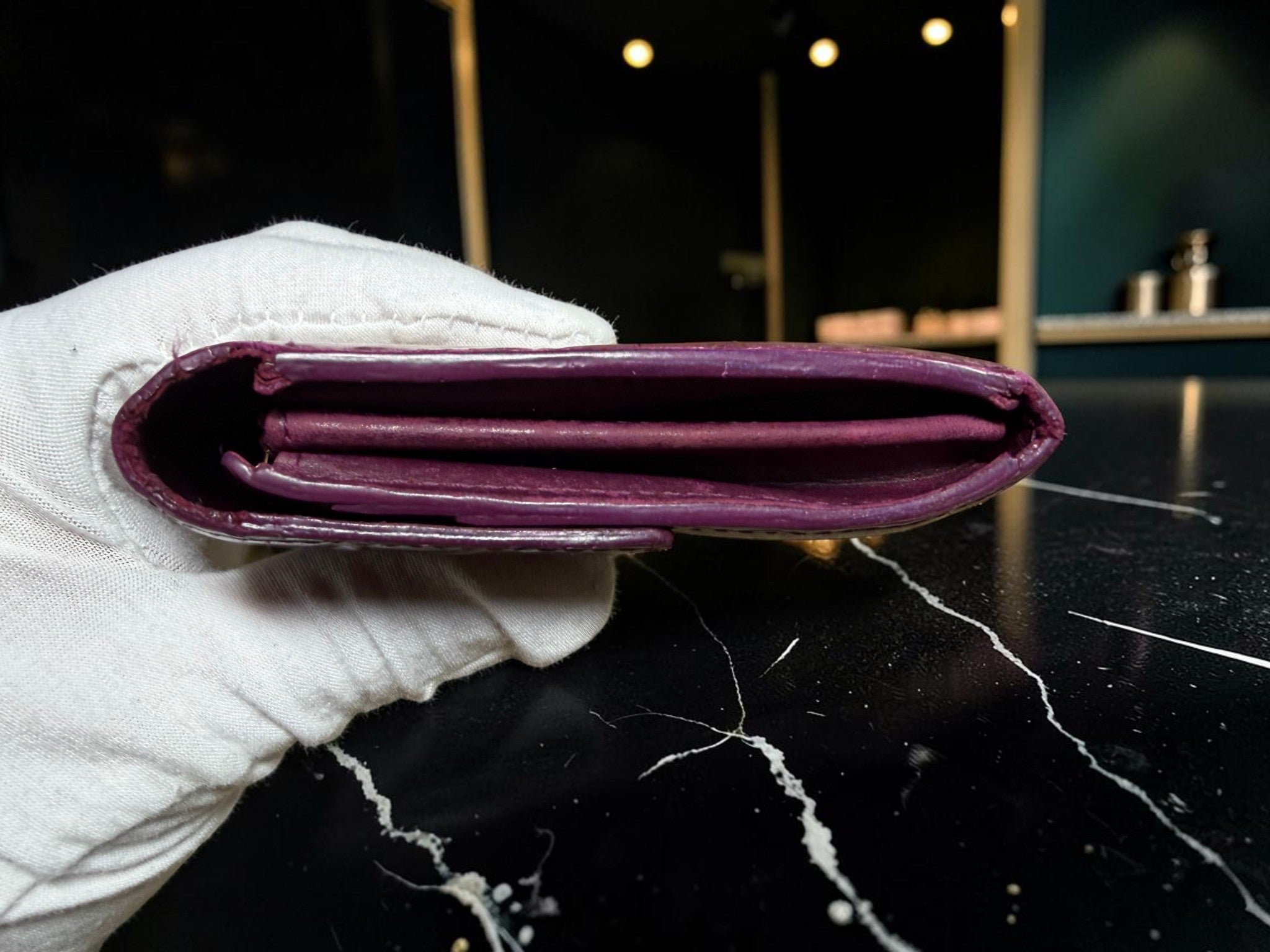 Louis Vuitton Vernis Sara Long Wallet in Améthyste