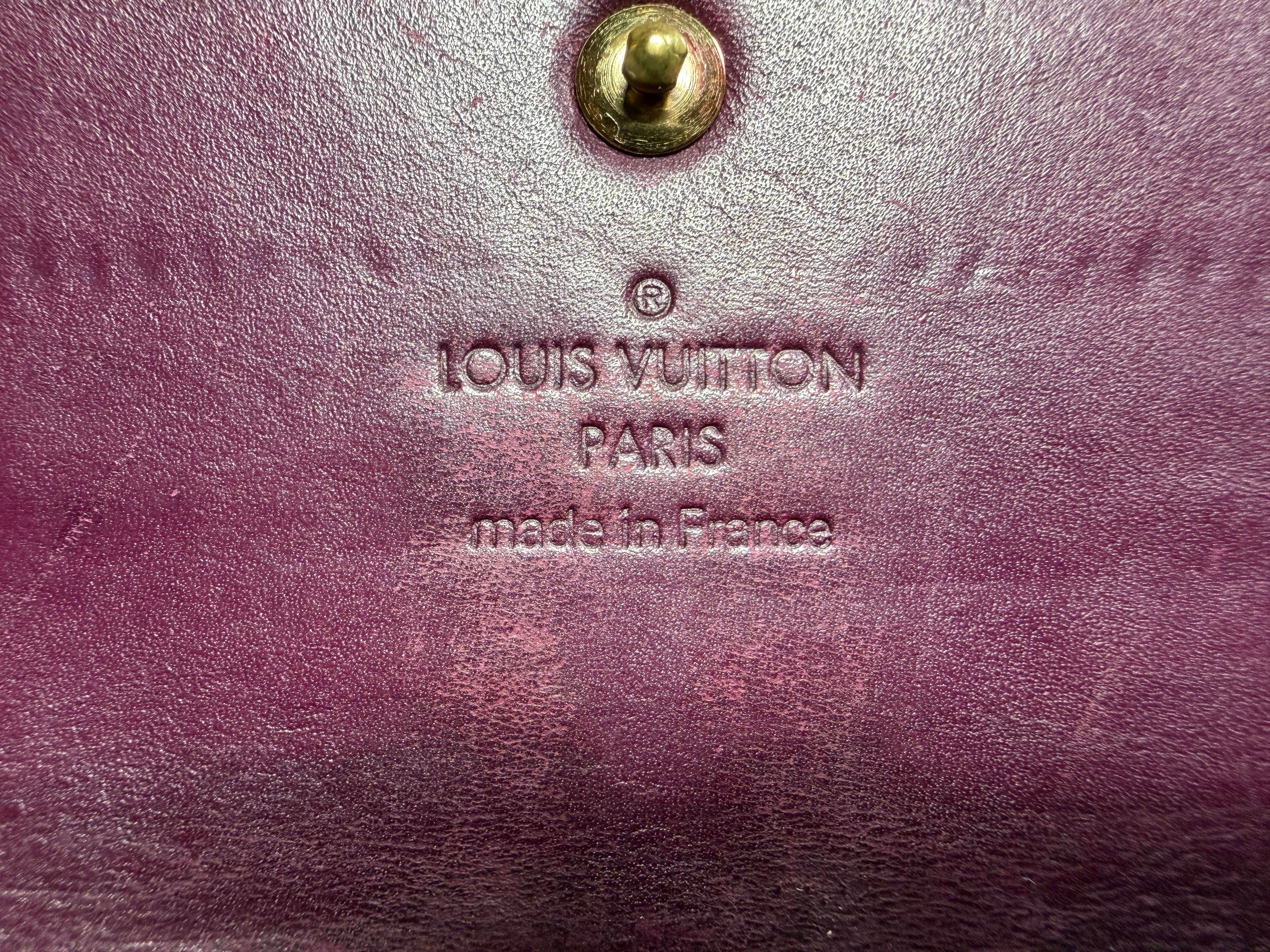 Louis Vuitton Vernis Sara Long Wallet in Améthyste