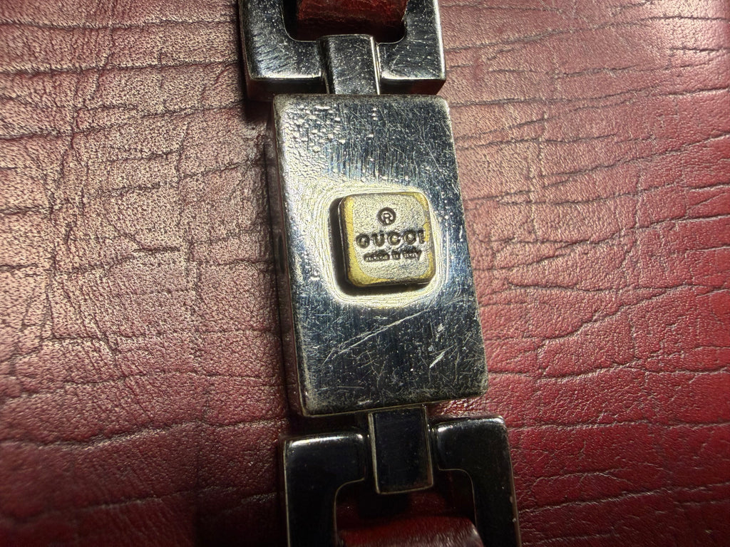 Gucci Jackie Piston Clasp Compact Wallet in Red