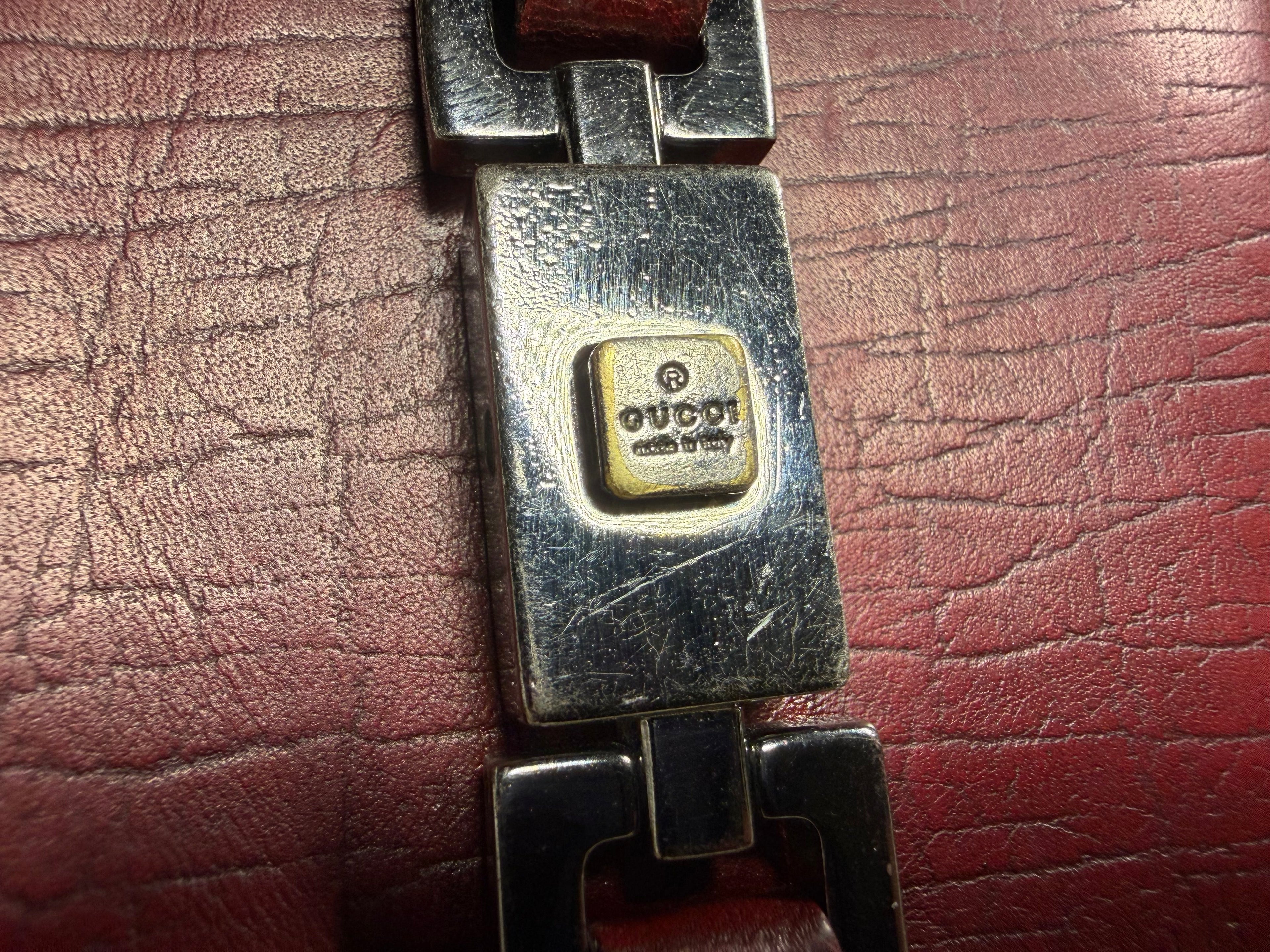 Gucci Jackie Piston Clasp Compact Wallet in Red