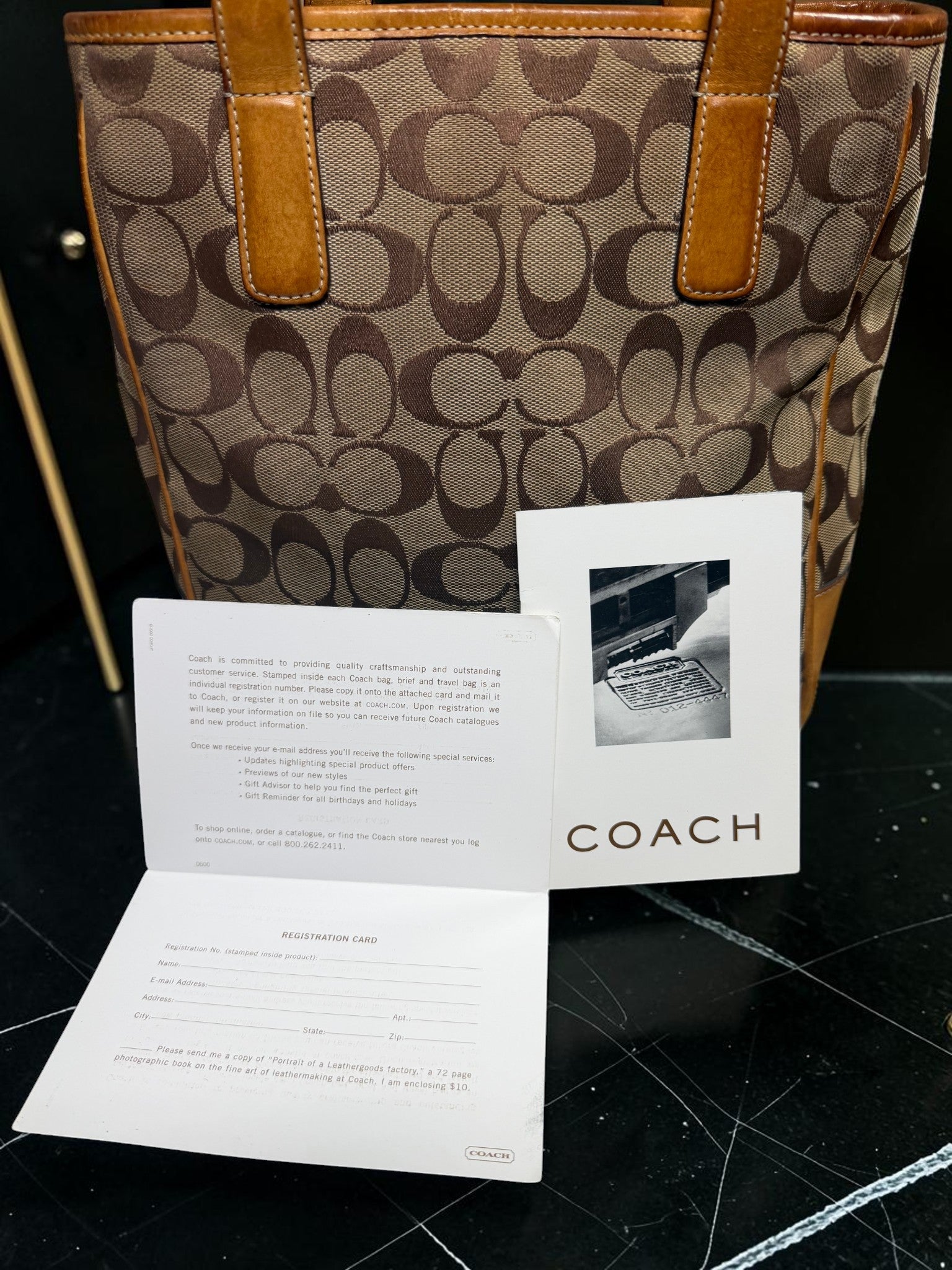 Coach Hamptons Signature Canvas Tote Bag – Style 6092