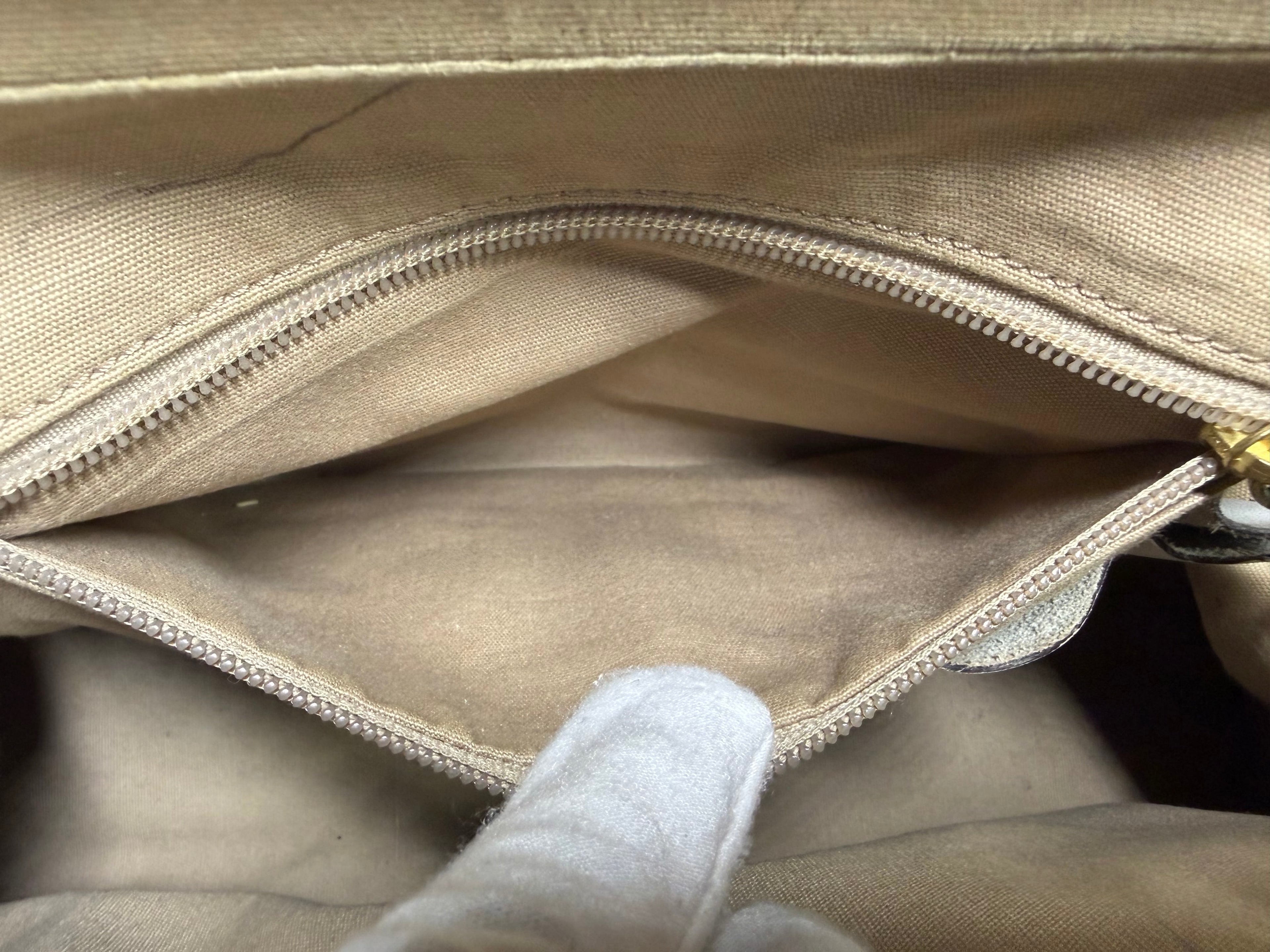Max Mara White Woven Leather Tote Bag