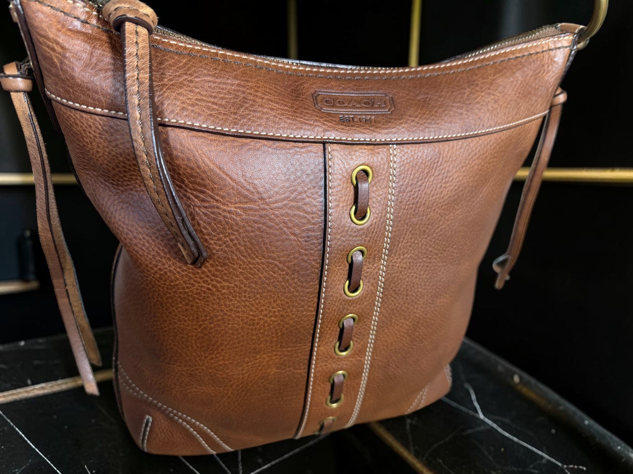 Vintage Coach Chelsea Laced Hobo Shoulder Bag – Style 10399