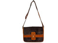 Vintage Lanvin Suede Shoulder Bag leather Trim adjustment strap