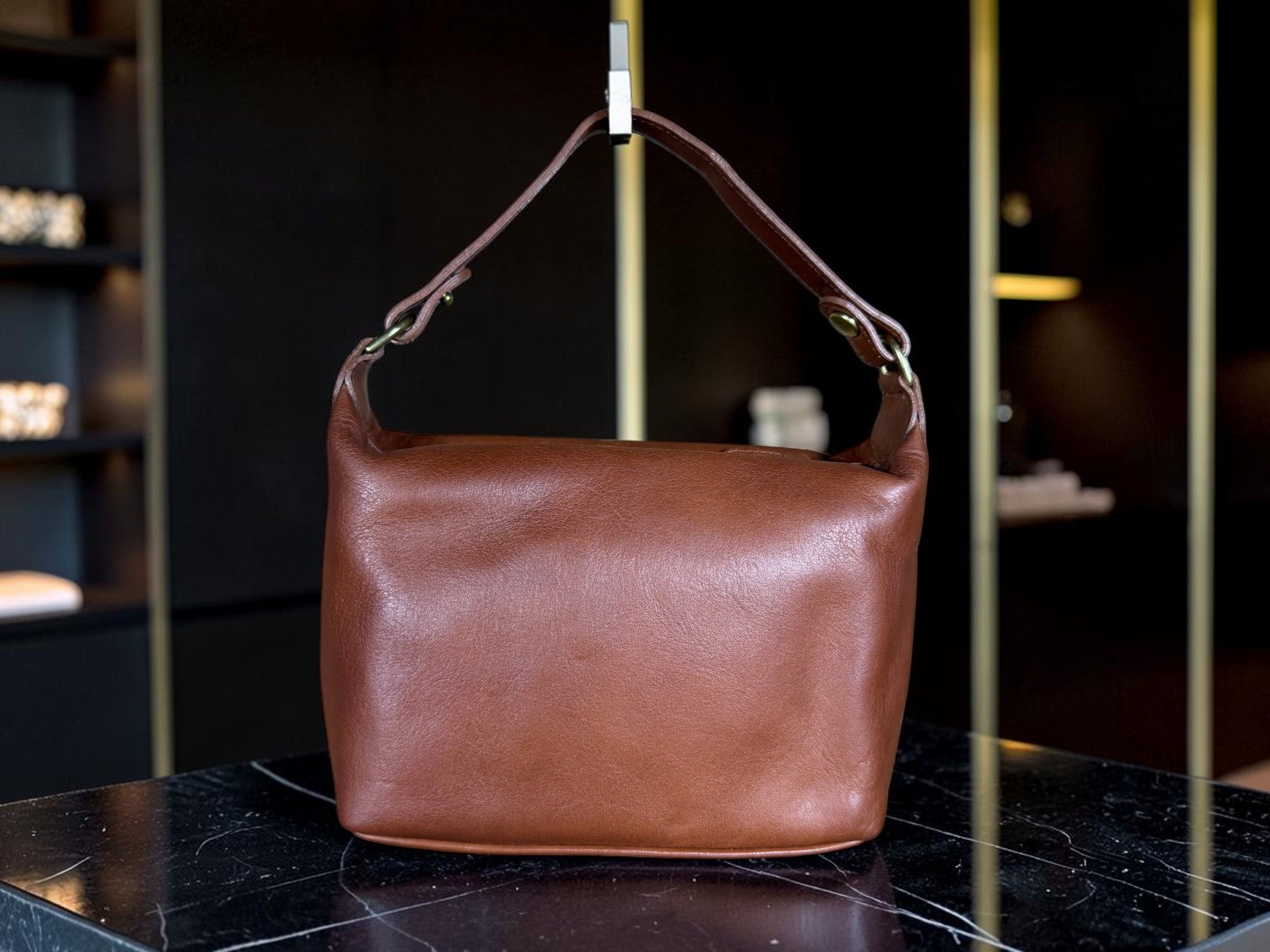 Coach Classic Pouch (Style 6929) in Tan Leather (Dominican Republic)