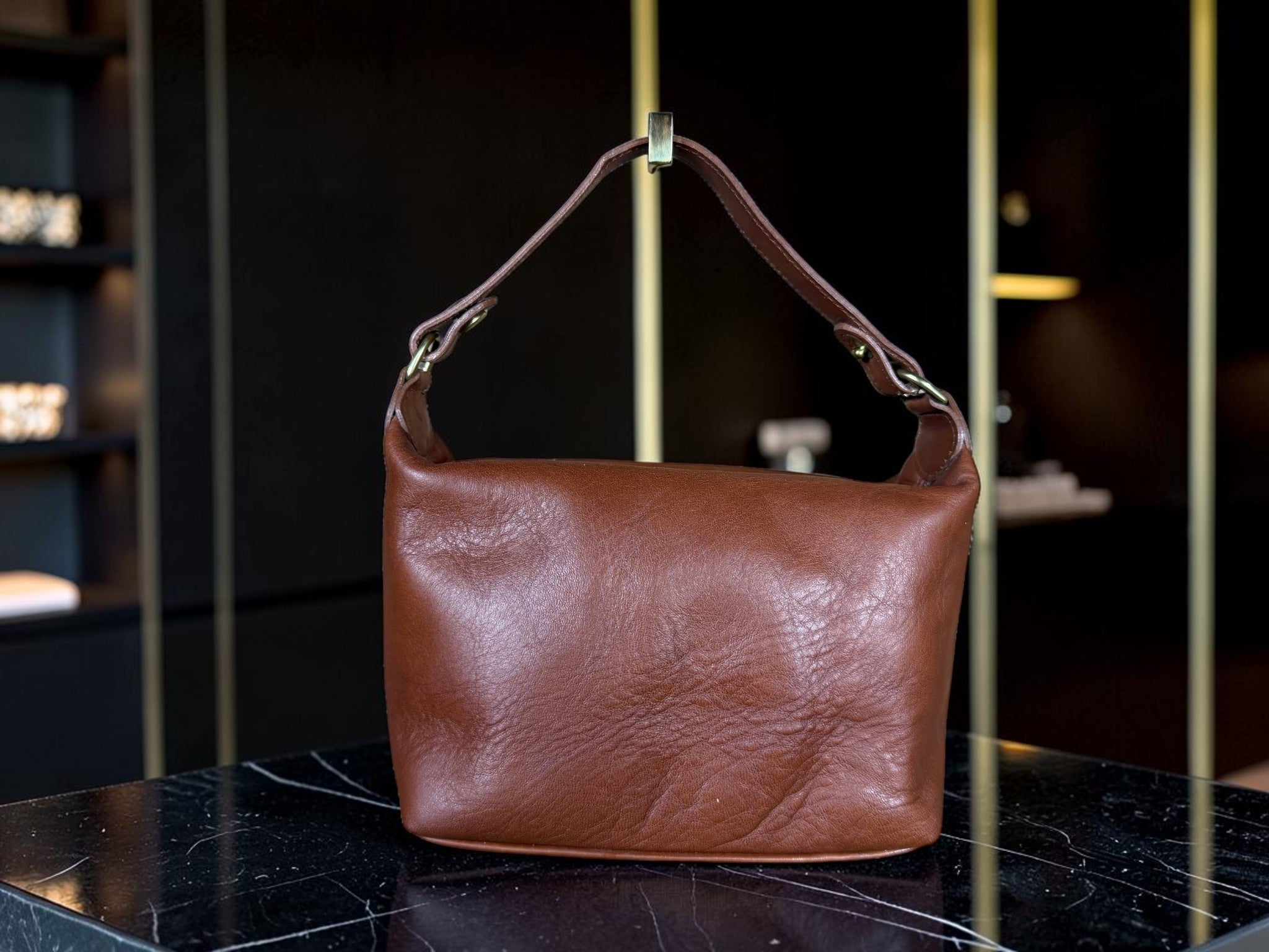 Coach Classic Pouch (Style 6929) in Tan Leather (Dominican Republic)