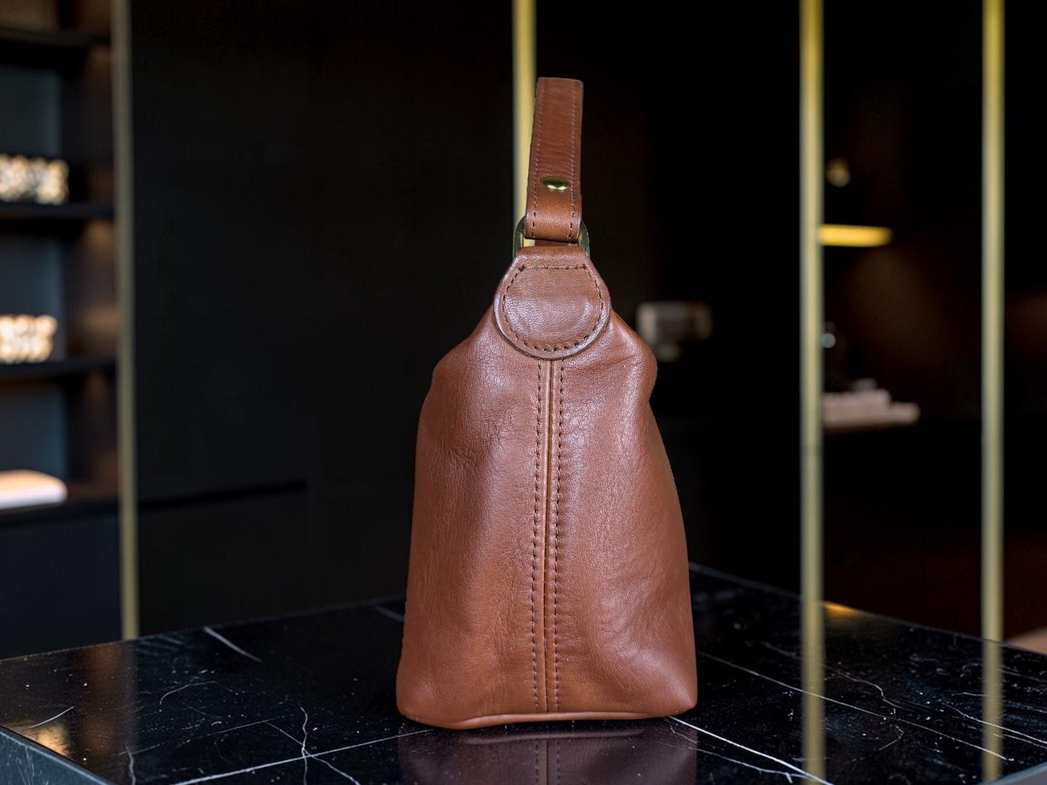 Coach Classic Pouch (Style 6929) in Tan Leather (Dominican Republic)