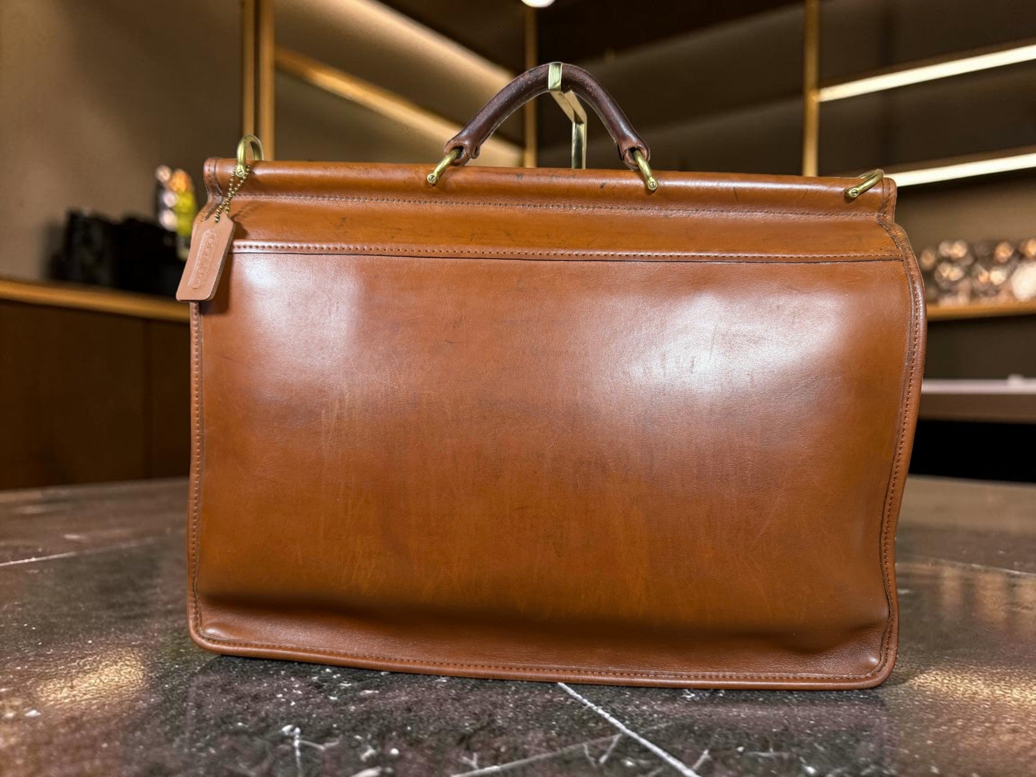 Vintage Coach Beekman Briefcase (M7C-5266) in British Tan (Made in the United States)
