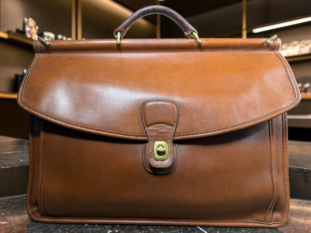 Vintage Coach Beekman Briefcase (M7C-5266) in British Tan (Made in the United States)