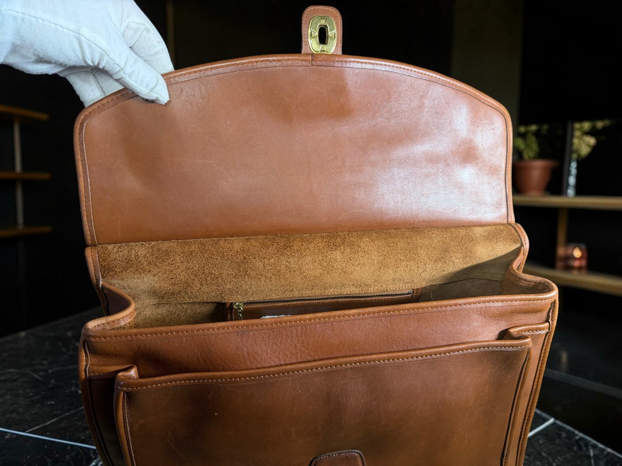 Vintage Coach Beekman Briefcase (M7C-5266) in British Tan (Made in the United States)