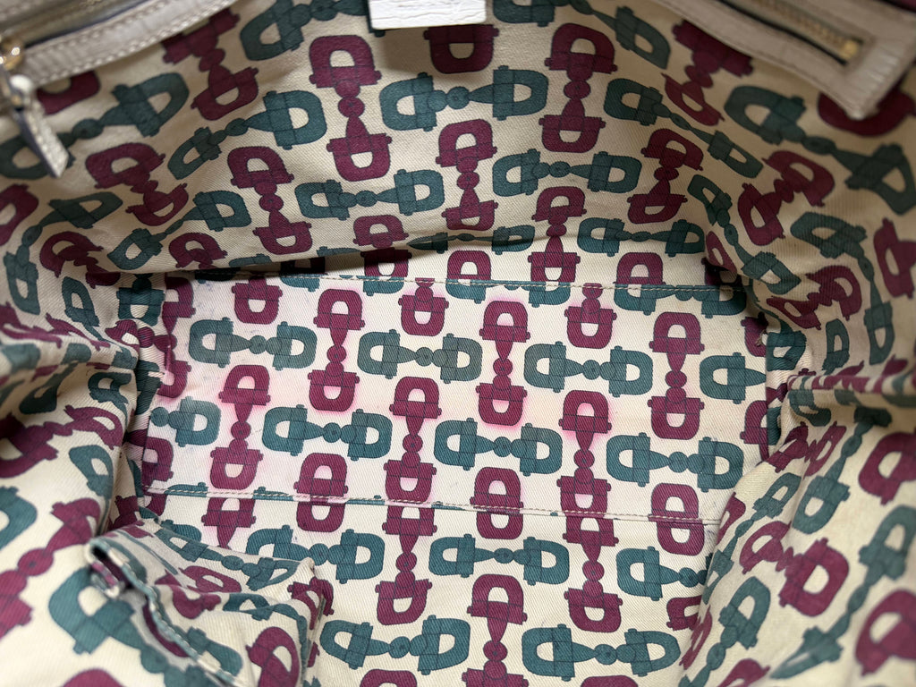 Gucci GG Supreme Jolicoeur (Sherry Line) Tote 137396 (With both charms attached)