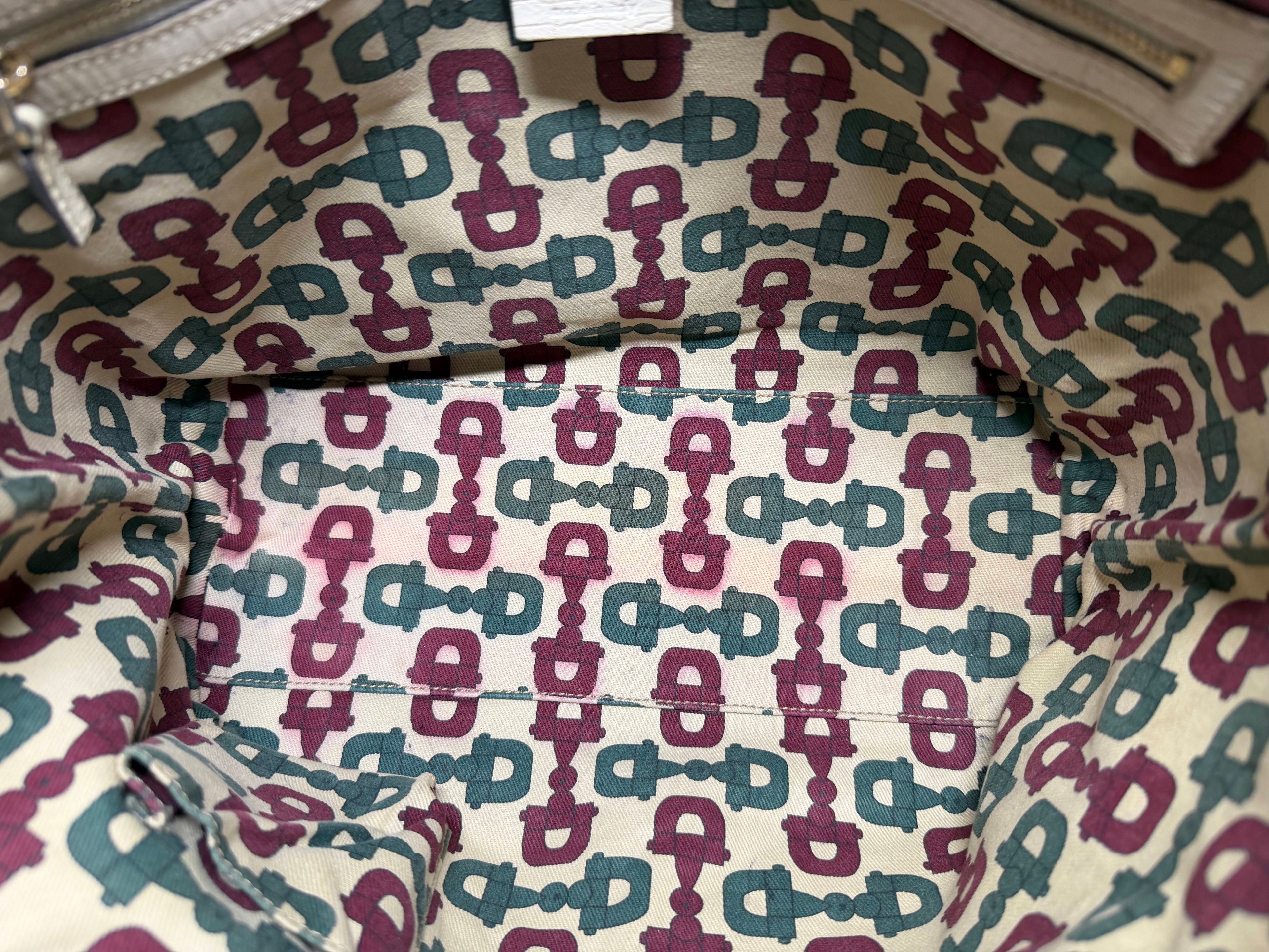 Gucci GG Supreme Jolicoeur (Sherry Line) Tote 137396 (With both charms attached)