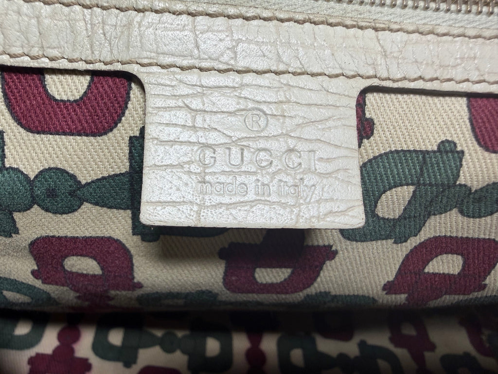 Gucci GG Supreme Jolicoeur (Sherry Line) Tote 137396 (With both charms attached)