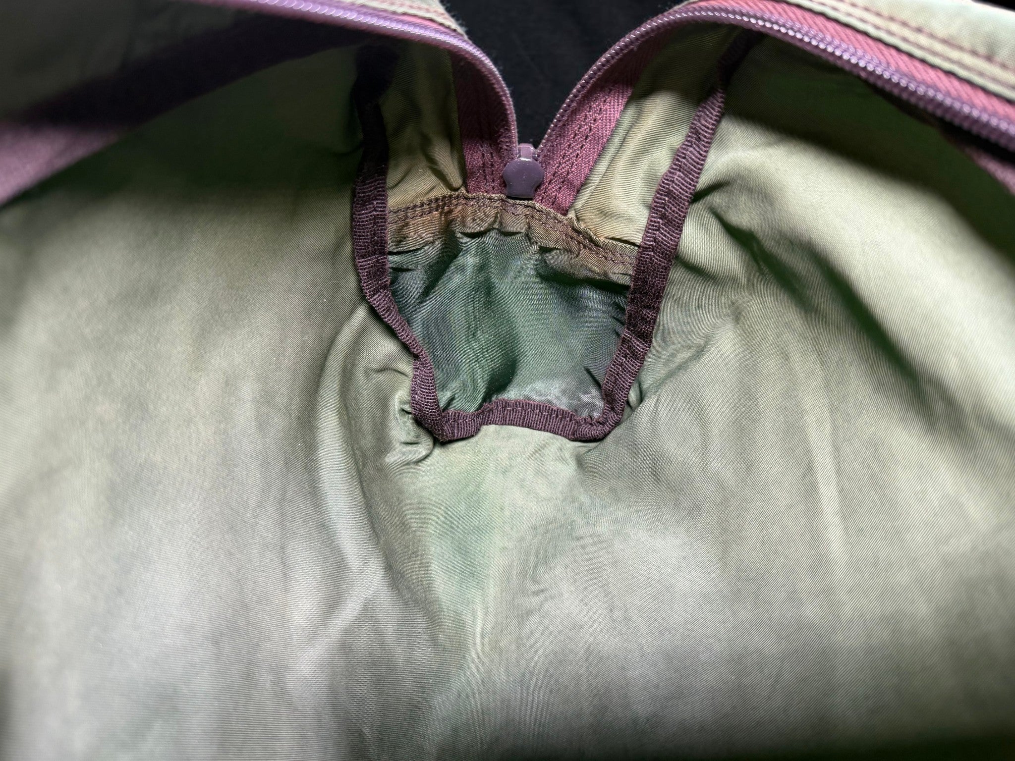 Prada Tessuto Nylon Pouch in Olive Green