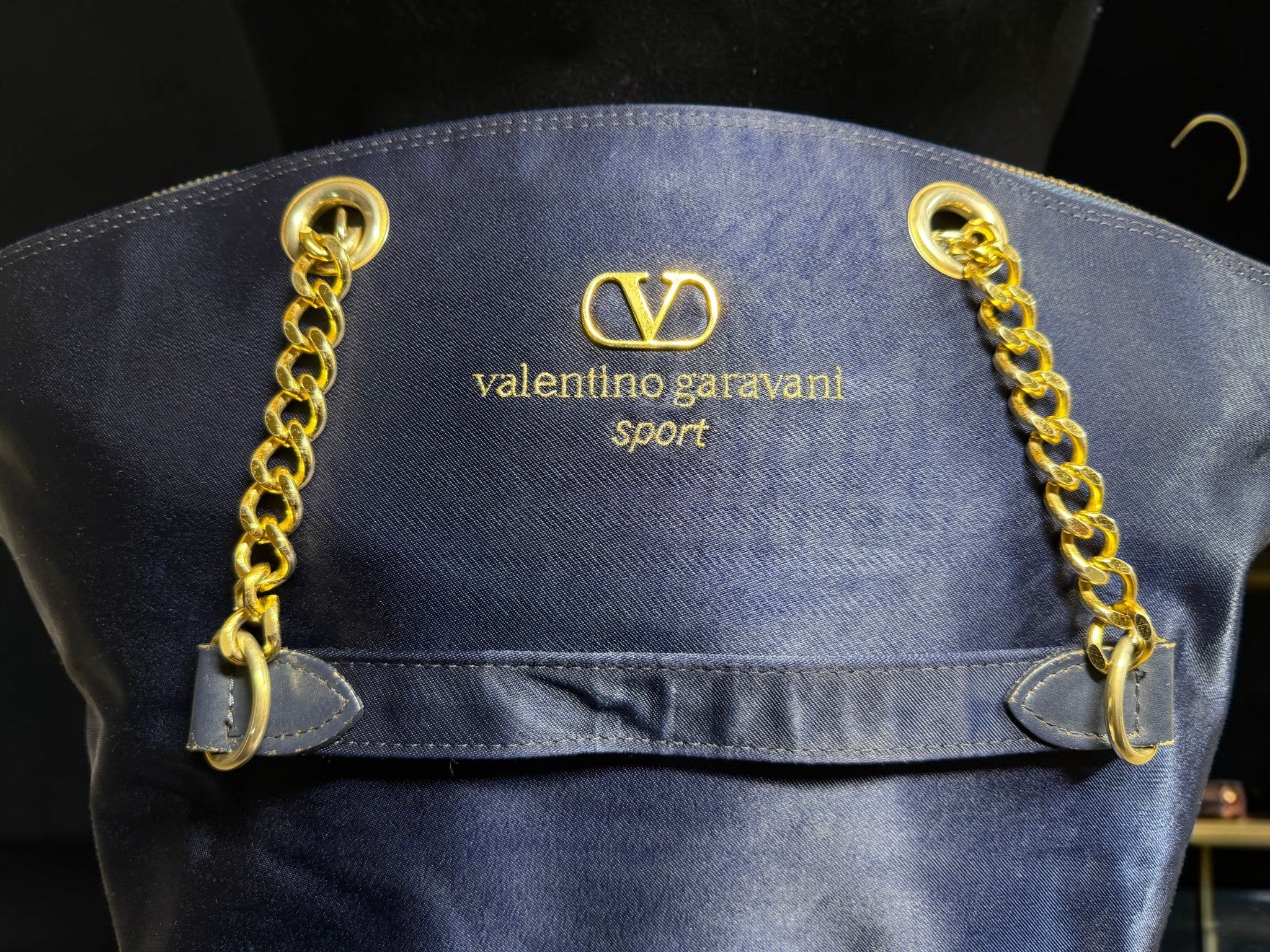 Valentino Garavani Sport Navy Nylon Tote