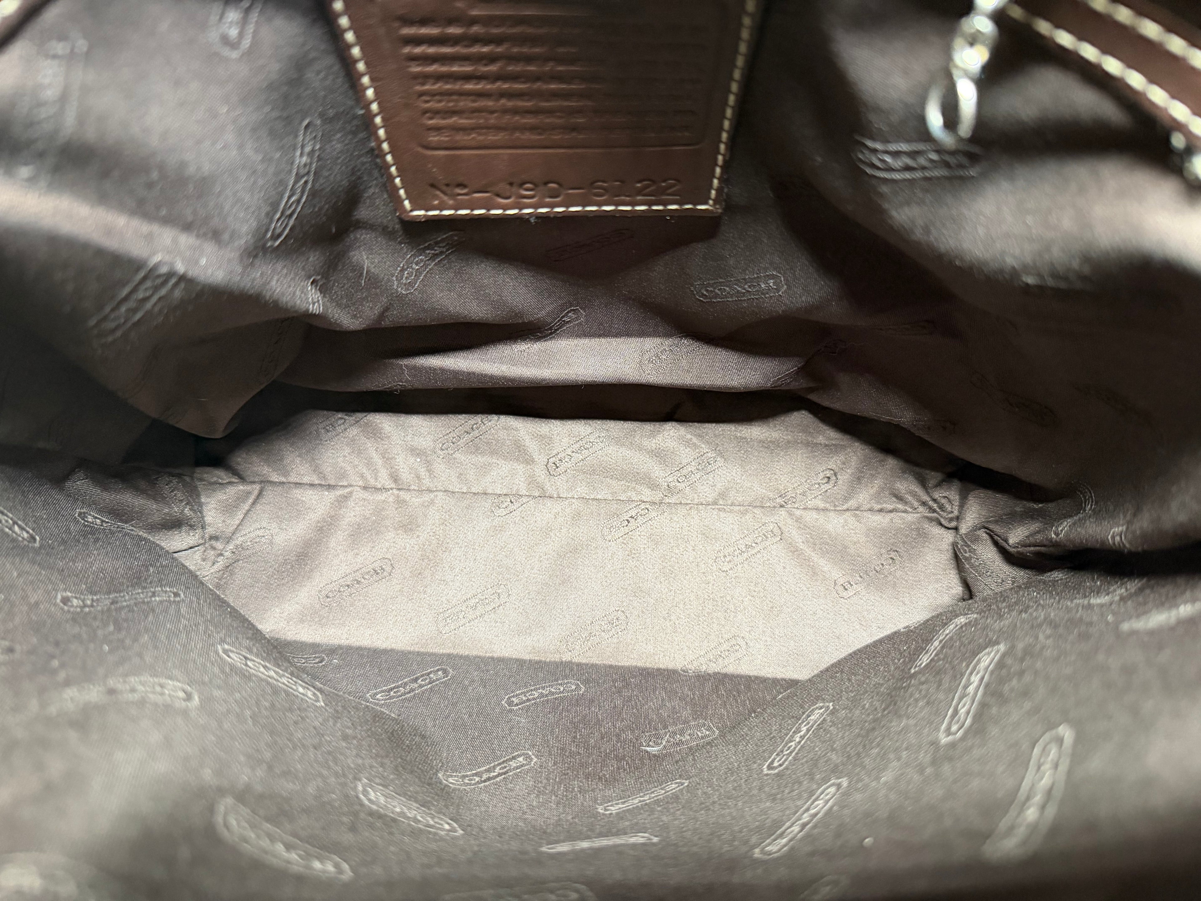 Coach Bleecker Canvas Tote with Brown Leather Trim (J9D-6122 Made in United States)